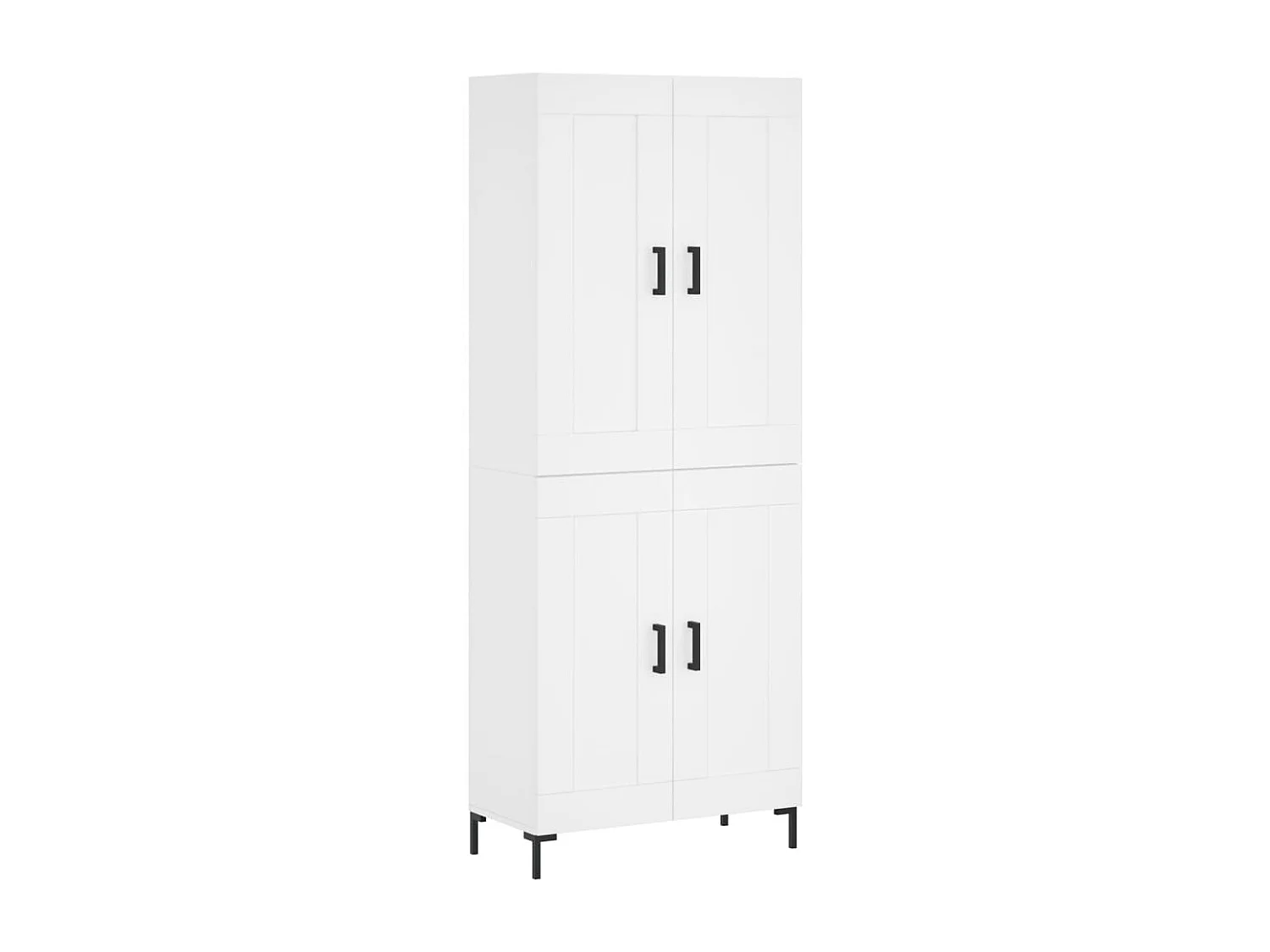 Buffet haut Blanc 69,5x34x180 cm Bois d'ingénierie