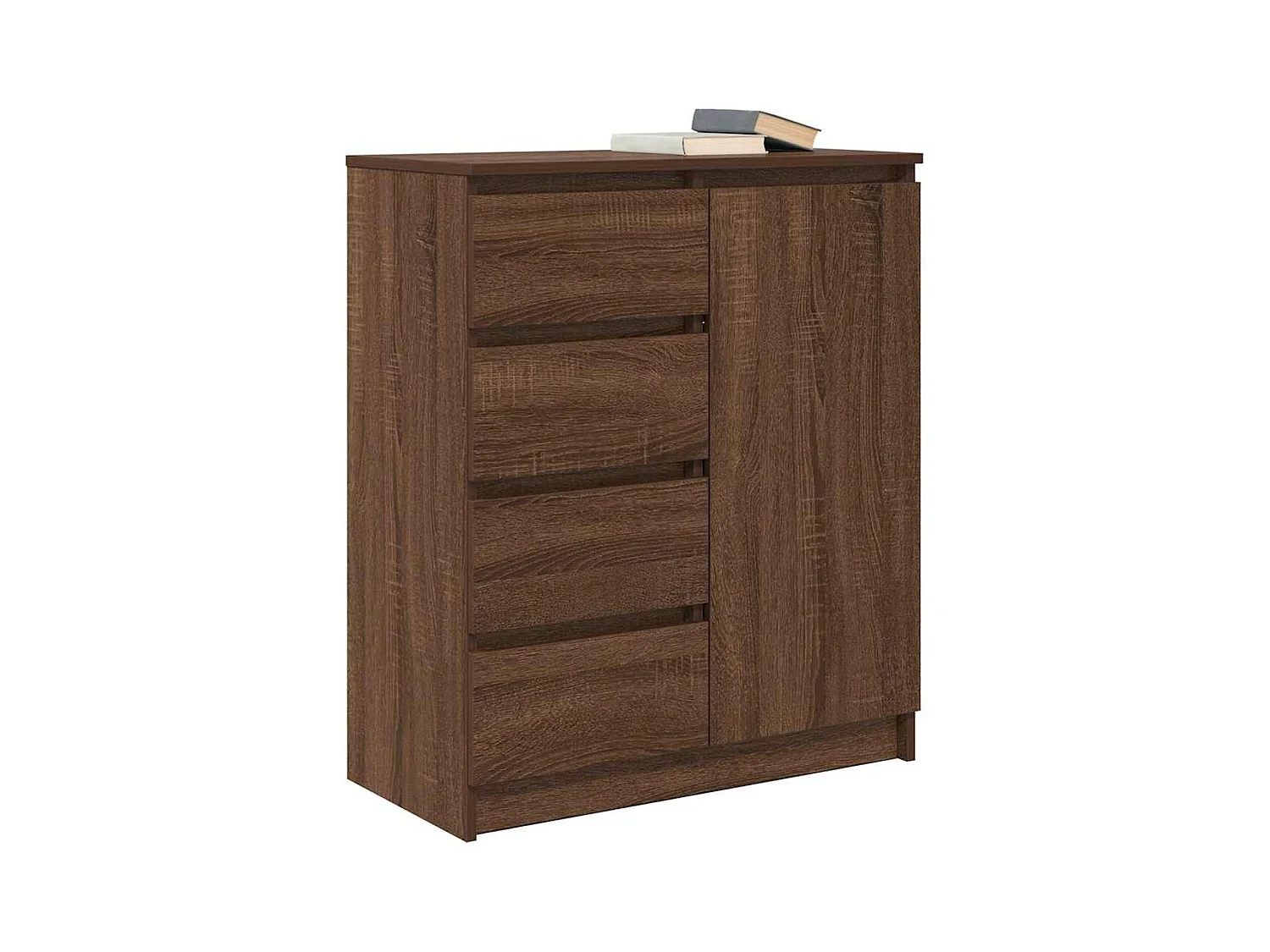 Buffet avec tiroirs chêne brun 71x35x84 cm bois d'ingénierie