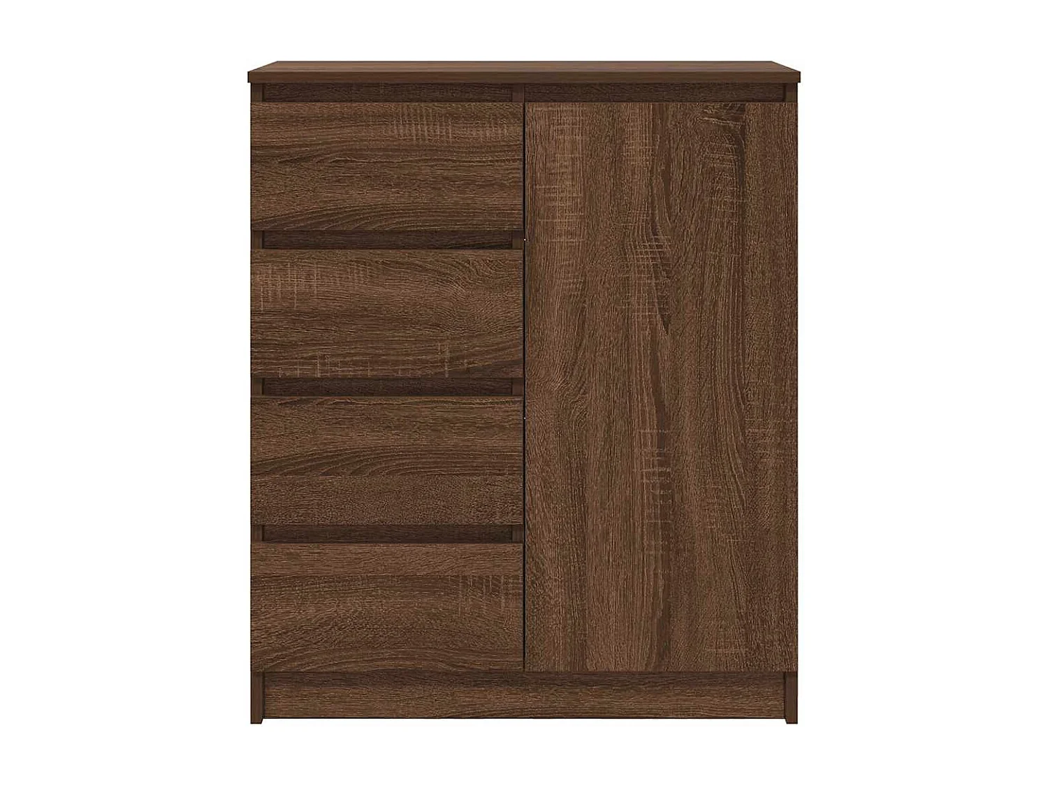 Buffet avec tiroirs chêne brun 71x35x84 cm bois d'ingénierie