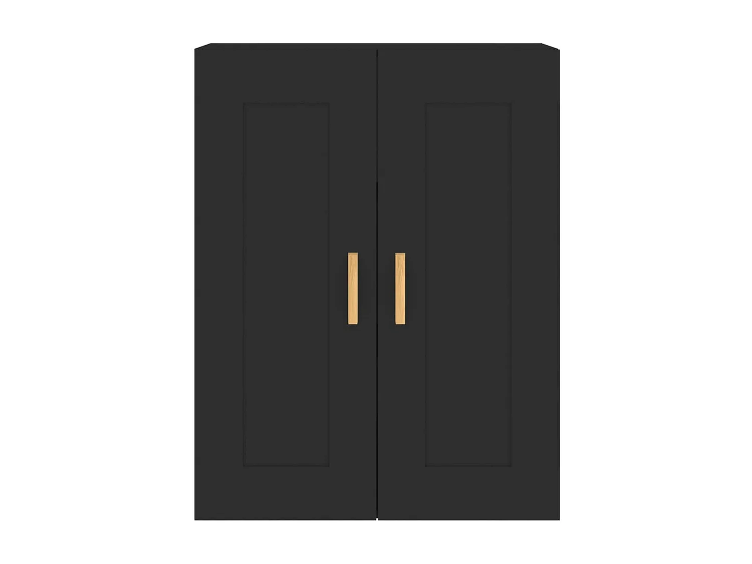 Pensili a 2 pezzi, neri, legno ingegnerizzato