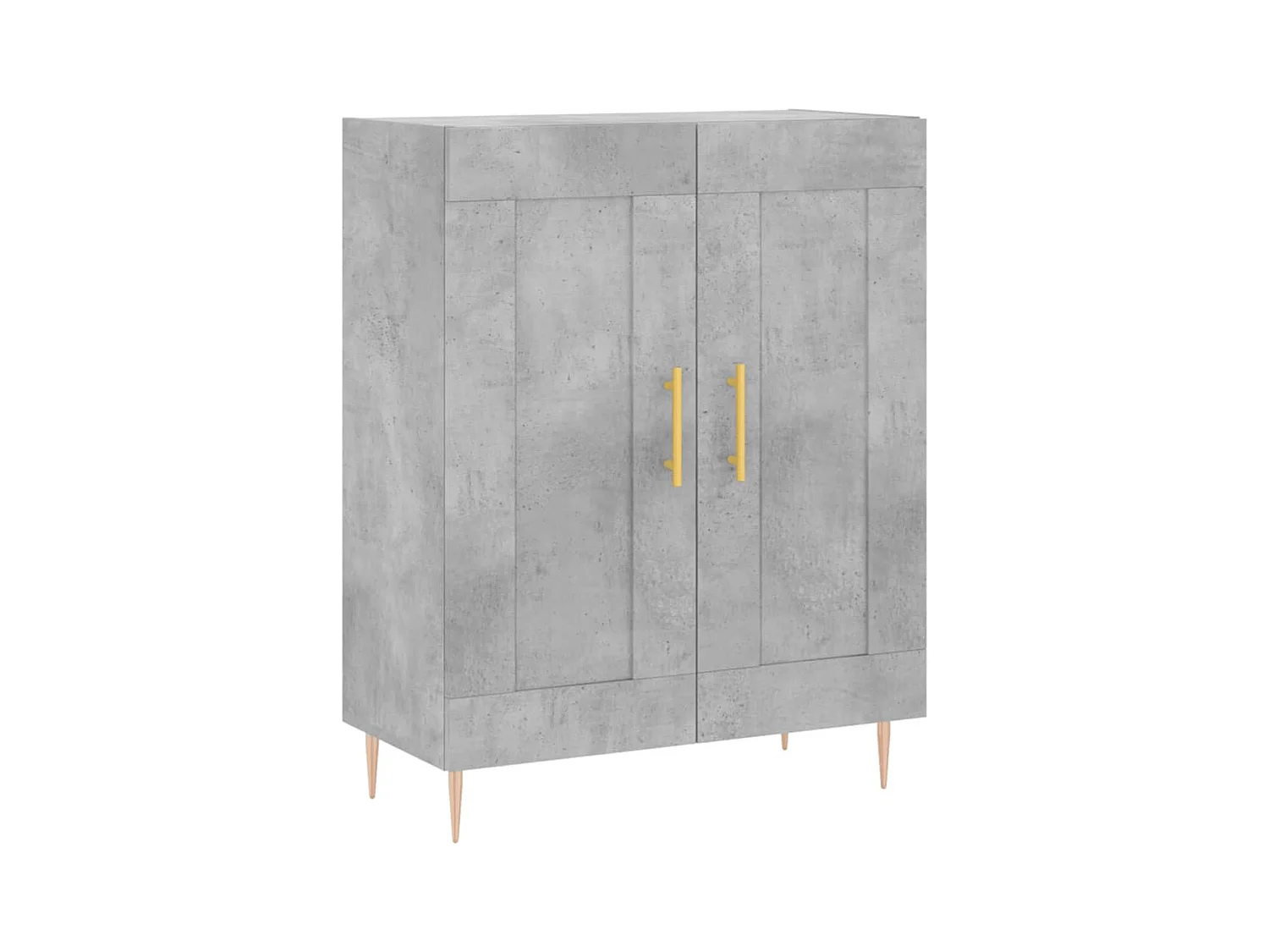 Buffet haut Gris béton 69,5x34x180 cm Bois d'ingénierie