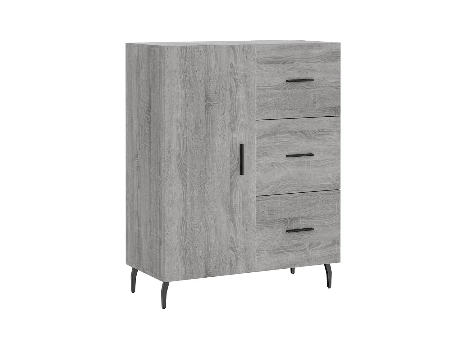 Sonoma hoog dressoir grijs 69,5x34x180 cm Technisch hout