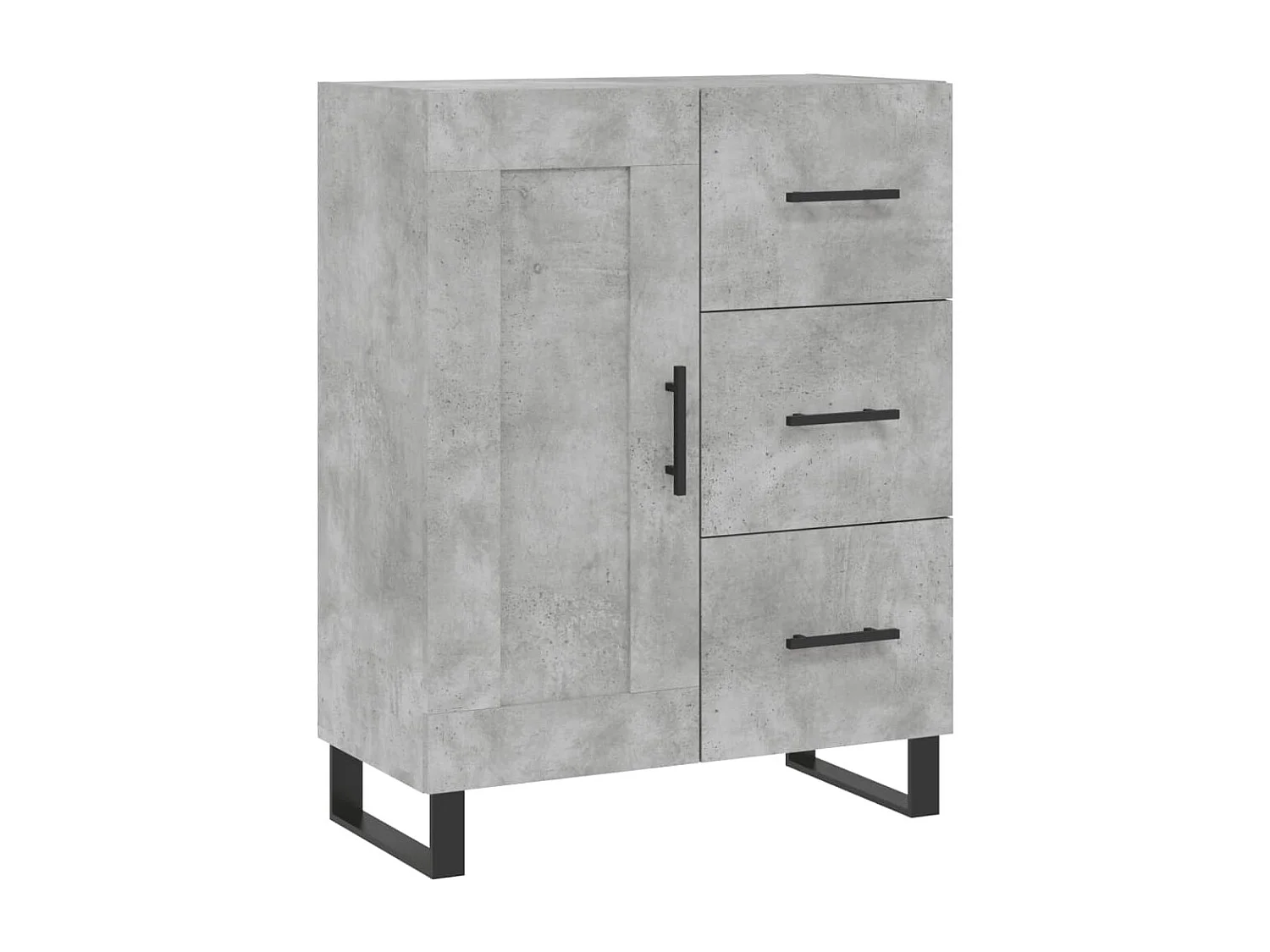 Hoge dressoir Betongrijs 69,5x34x180 cm Technisch hout