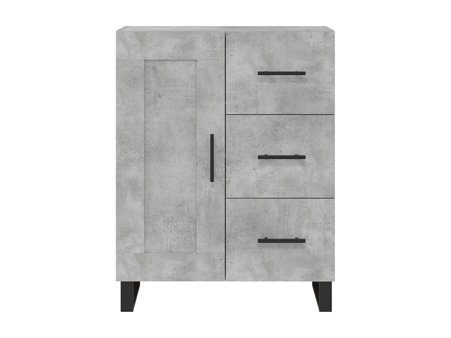 Buffet haut Gris béton 69,5x34x180 cm Bois d'ingénierie