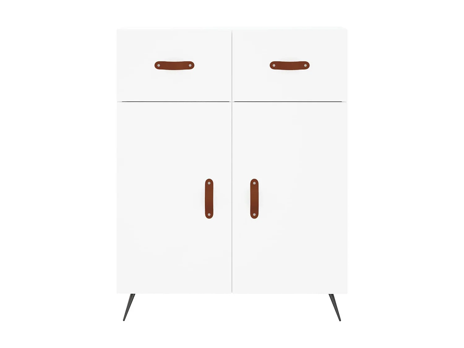 Buffet haut Blanc 69,5x34x180 cm Bois d'ingénierie