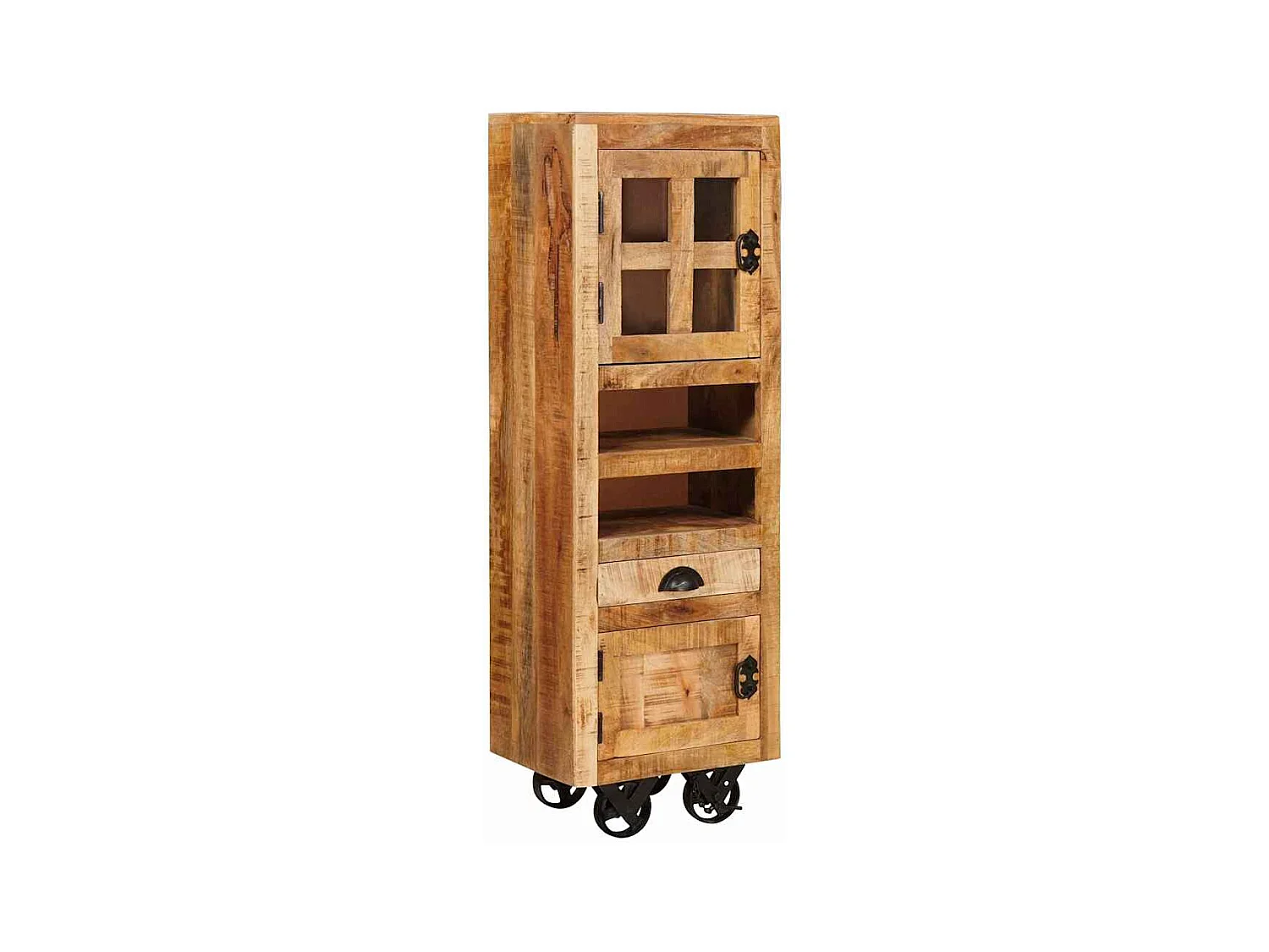 Haut Armoire Marron 40 x 30 x 120,5 cm bois de manguier massif