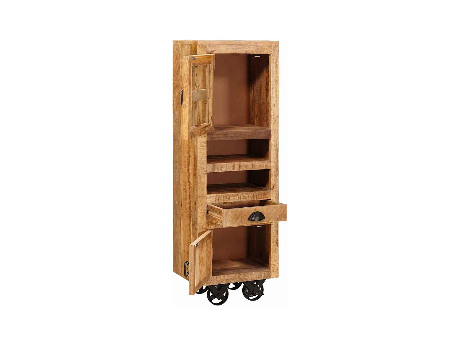 Haut Armoire Marron 40 x 30 x 120,5 cm bois de manguier massif