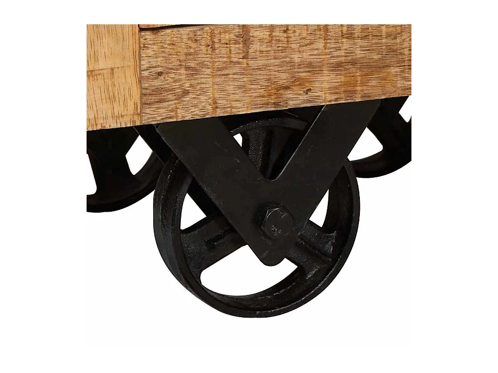 Haut Armoire Marron 40 x 30 x 120,5 cm bois de manguier massif