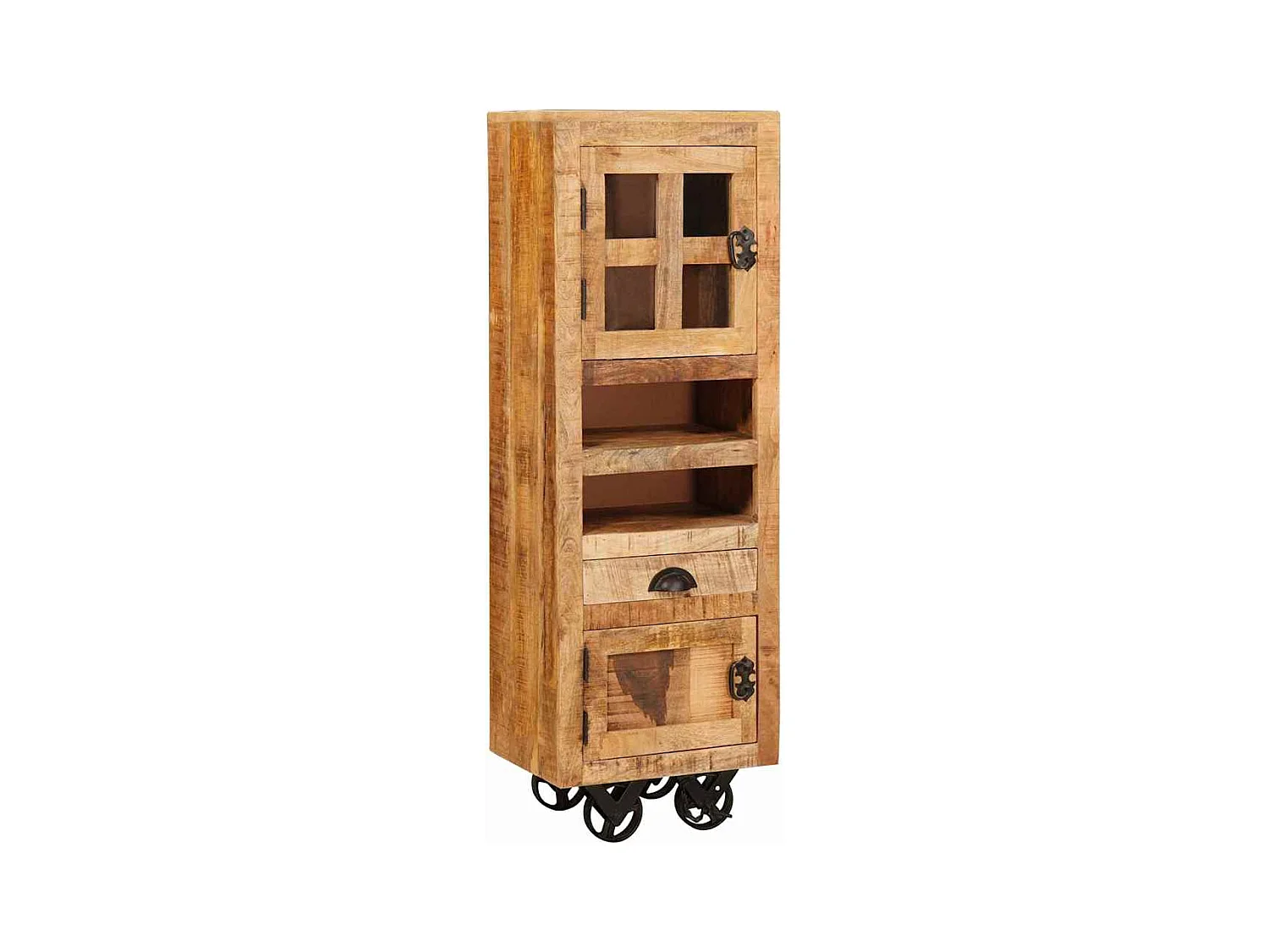 Haut Armoire Marron 40 x 30 x 120,5 cm bois de manguier massif