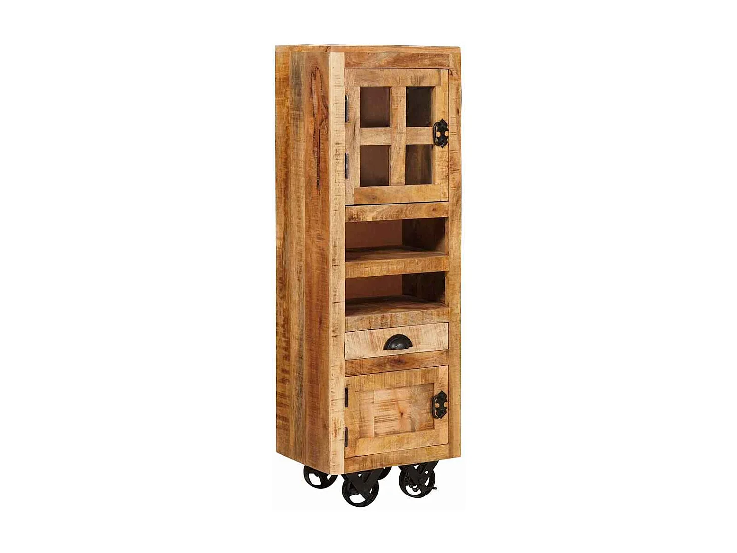 Haut Armoire Marron 40 x 30 x 120,5 cm bois de manguier massif