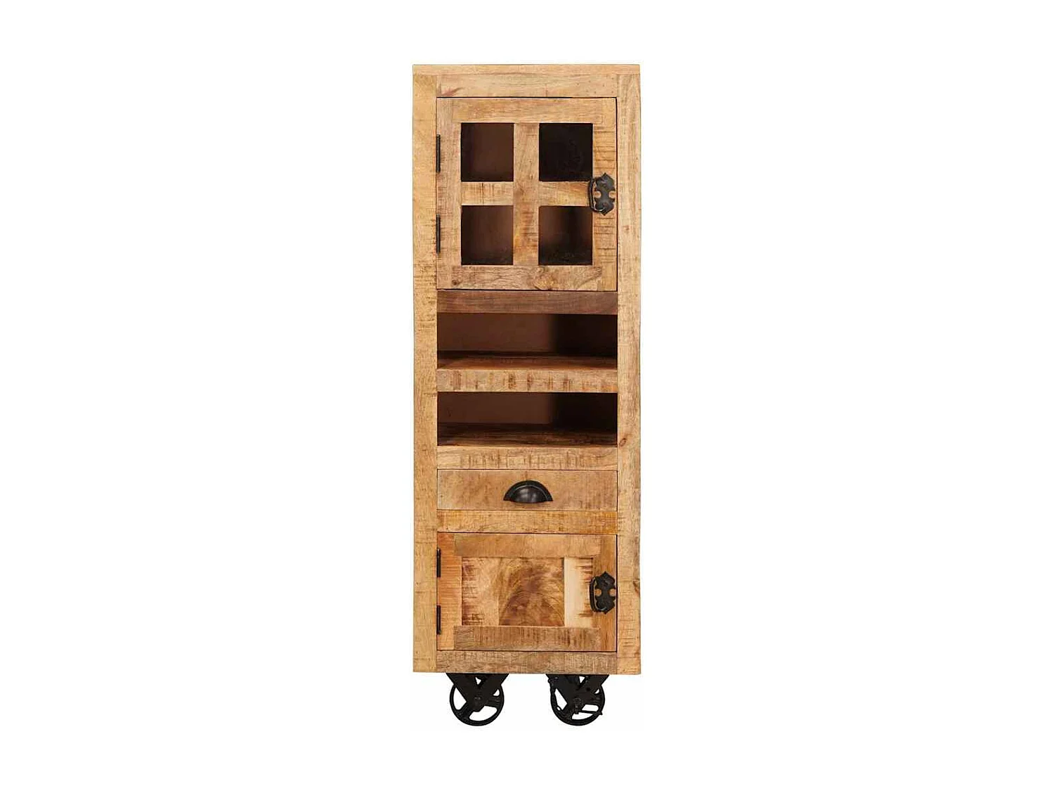 Haut Armoire Marron 40 x 30 x 120,5 cm bois de manguier massif