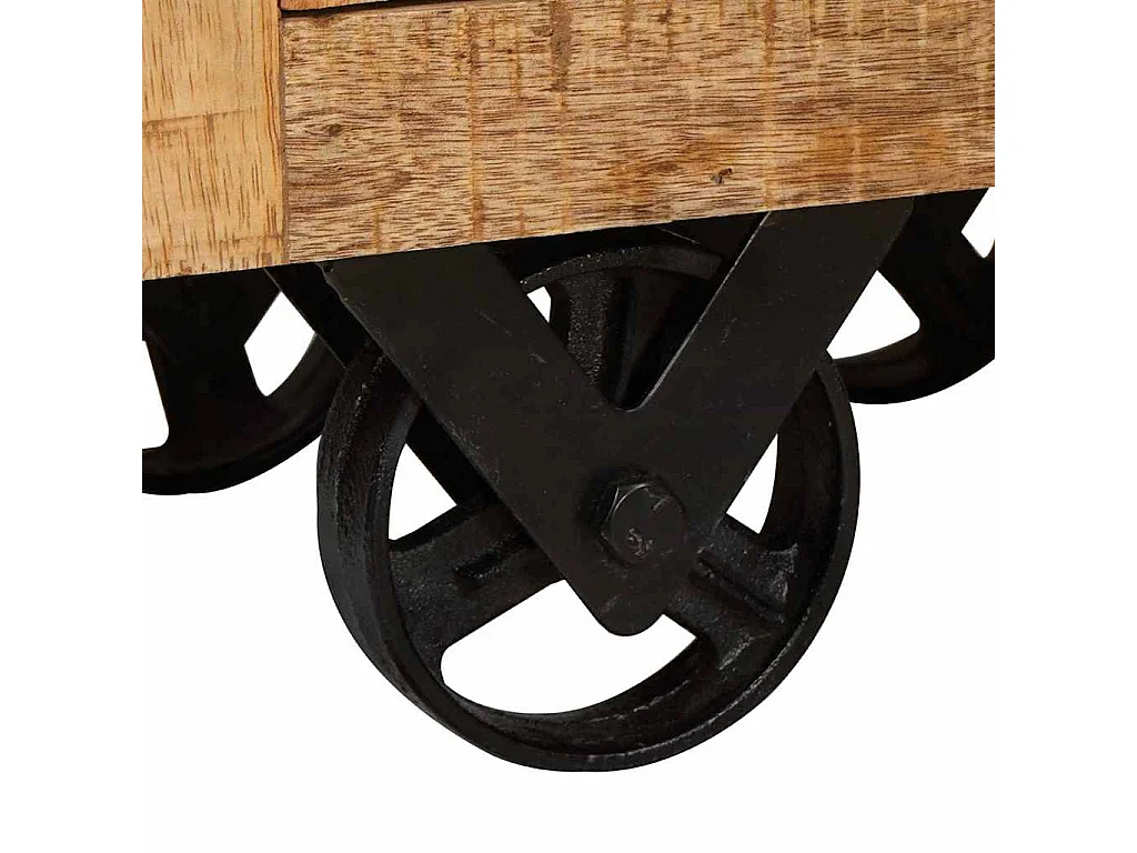 Haut Armoire Marron 40 x 30 x 120,5 cm bois de manguier massif