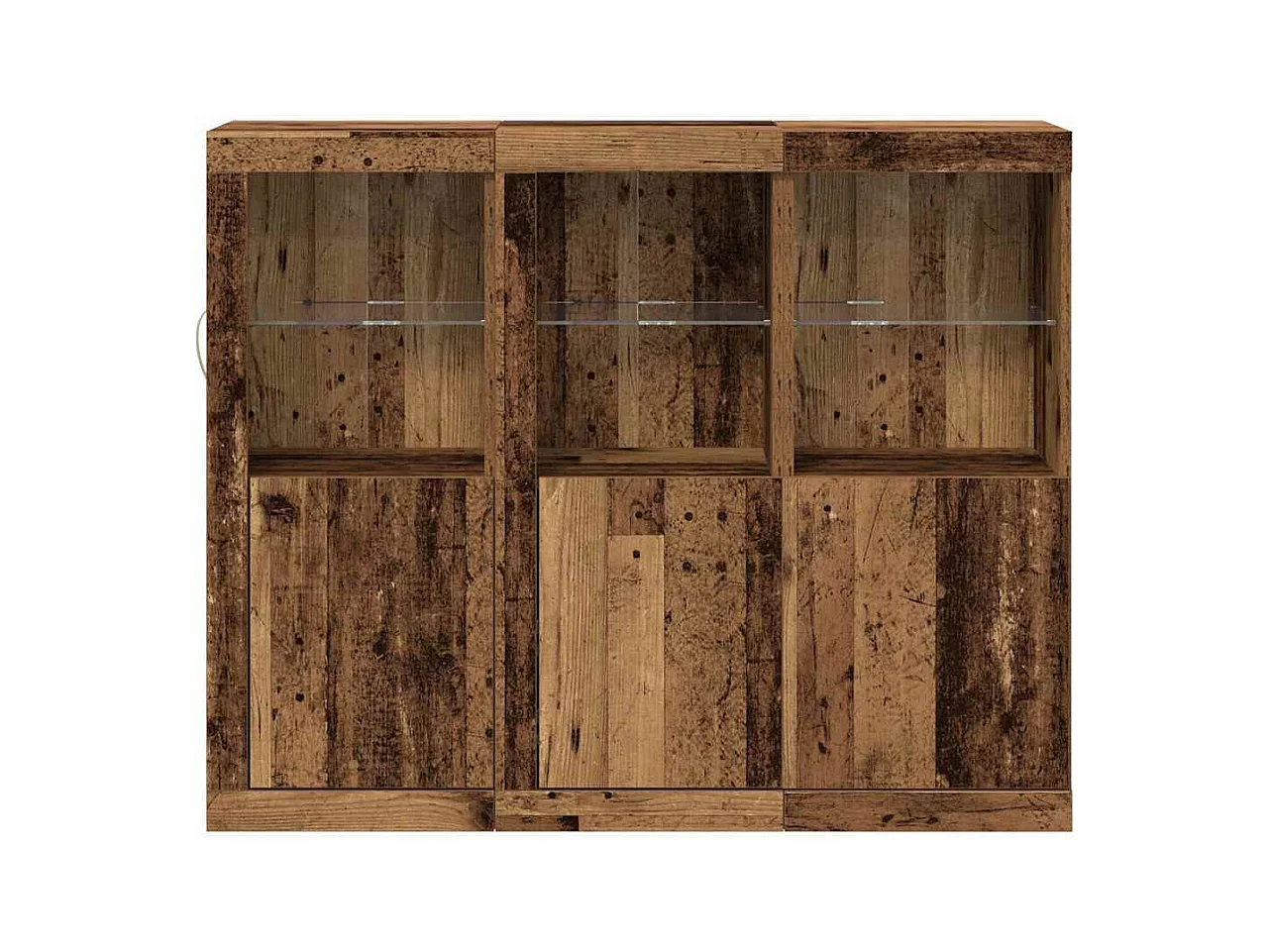 Buffet 3 pcs Bois ancien 123 x 37 x 100 cm Bois d'ingénierie