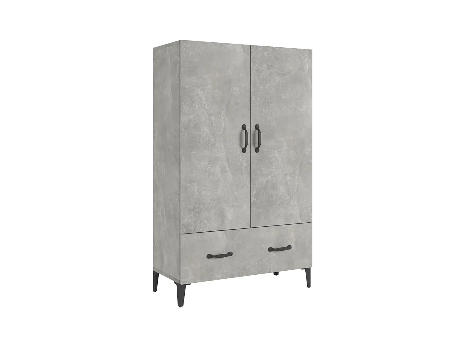 Hoge dressoir Betongrijs 70x31x115 cm Technisch hout