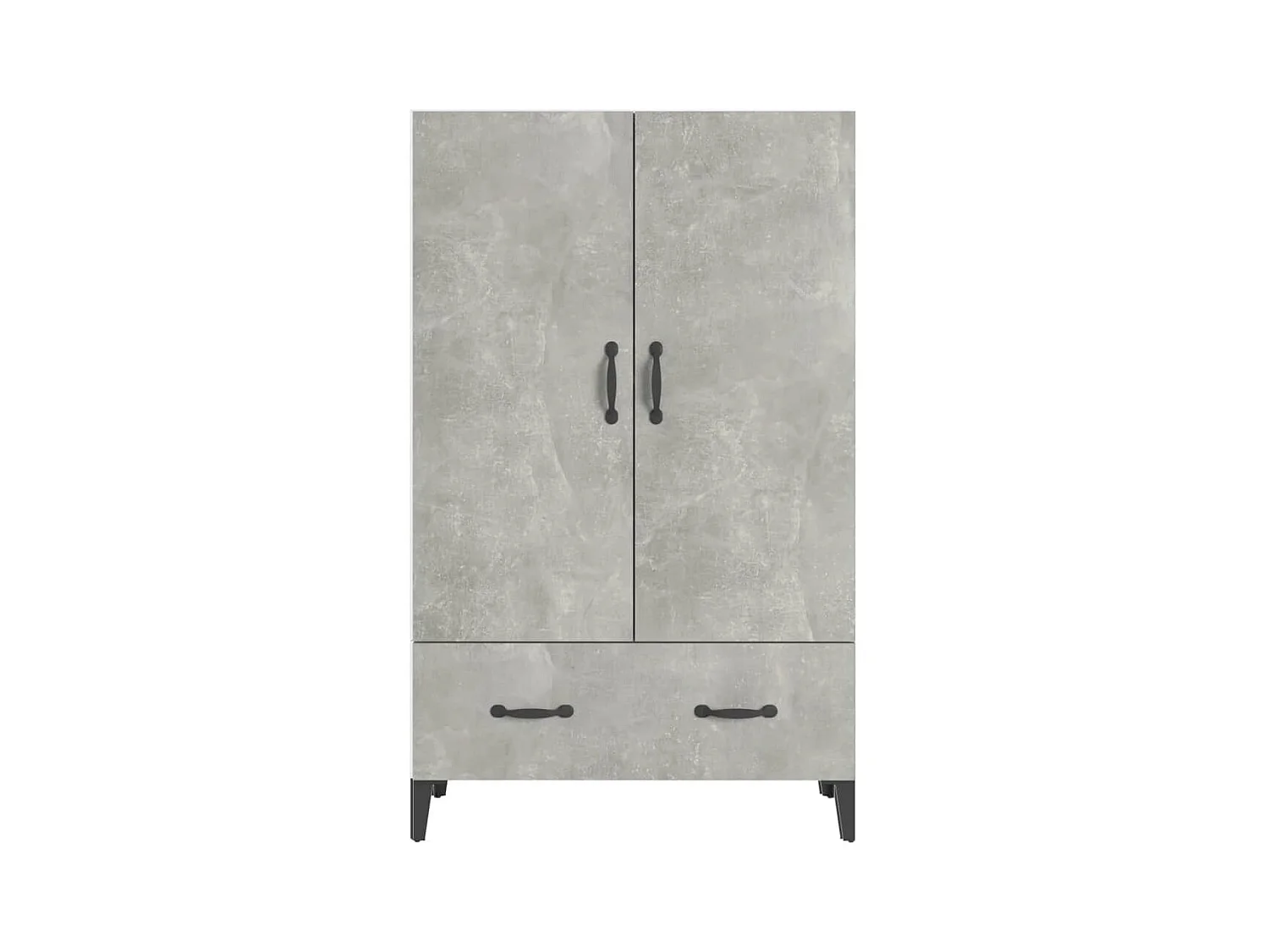 Hoge dressoir Betongrijs 70x31x115 cm Technisch hout