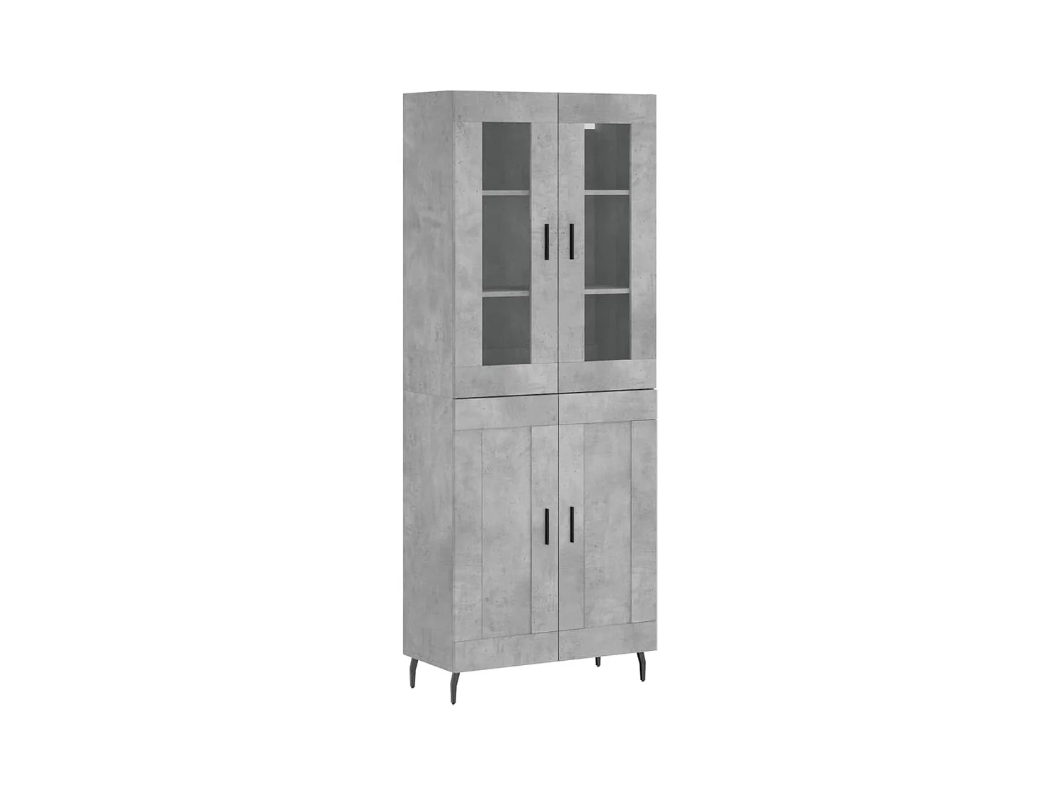 Credenza alta Grigio cemento 69,5x34x180 cm Legno ingegnerizzato