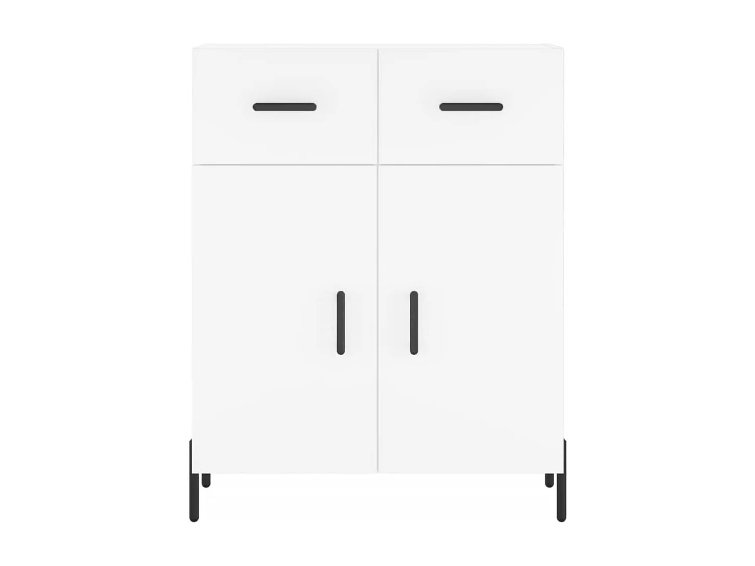 Wit hoog dressoir 69,5x34x180 cm Technisch hout