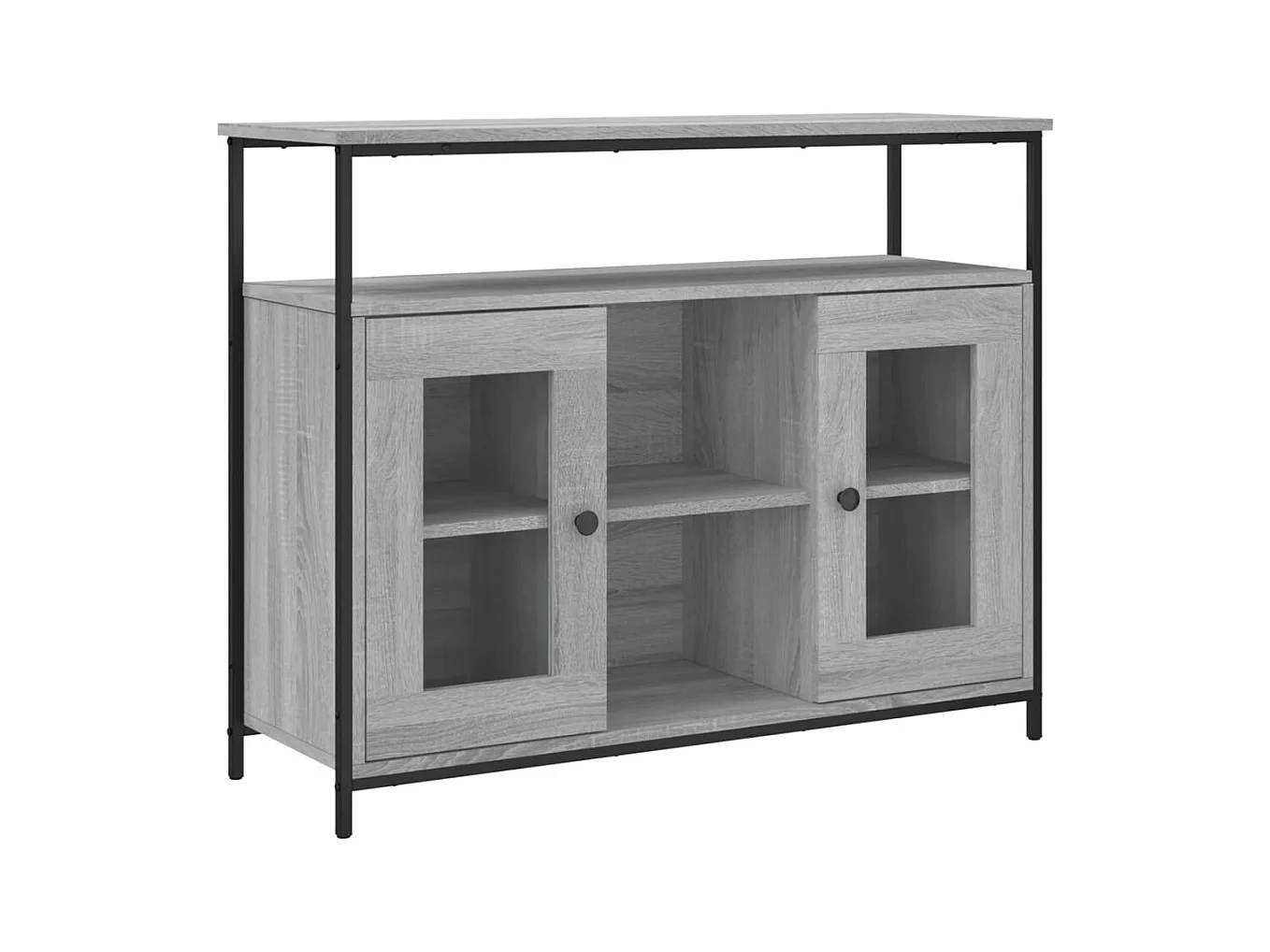 Buffet sonoma gris 100x35x80 cm bois d'ingénierie