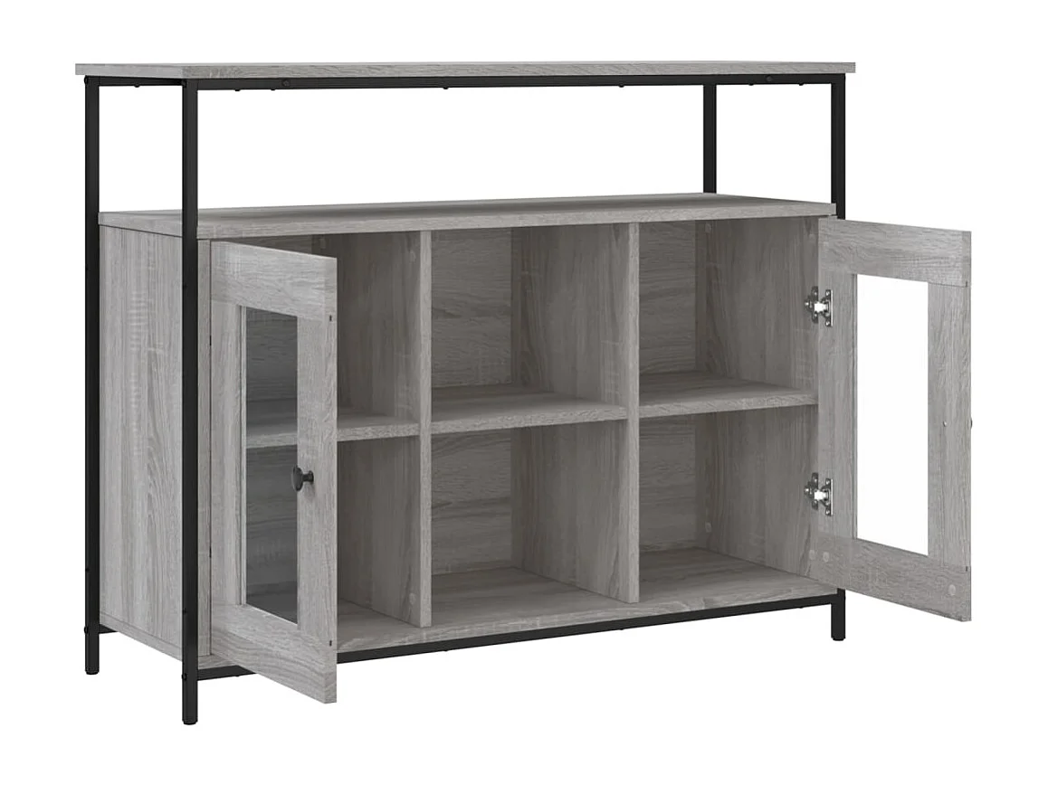 Credenza grigia Sonoma 100x35x80 cm in legno ingegnerizzato