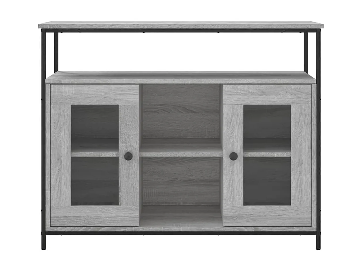 Credenza grigia Sonoma 100x35x80 cm in legno ingegnerizzato