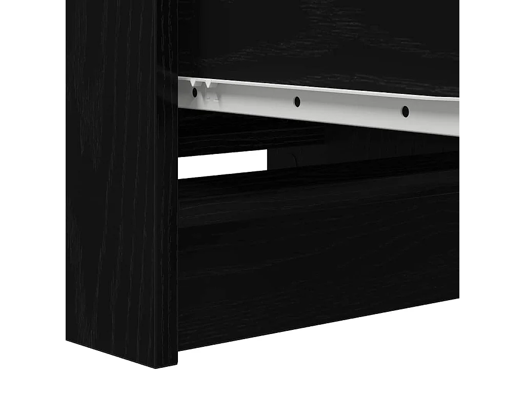 Buffet chêne noir 37,5x35x99 cm bois d'ingénierie
