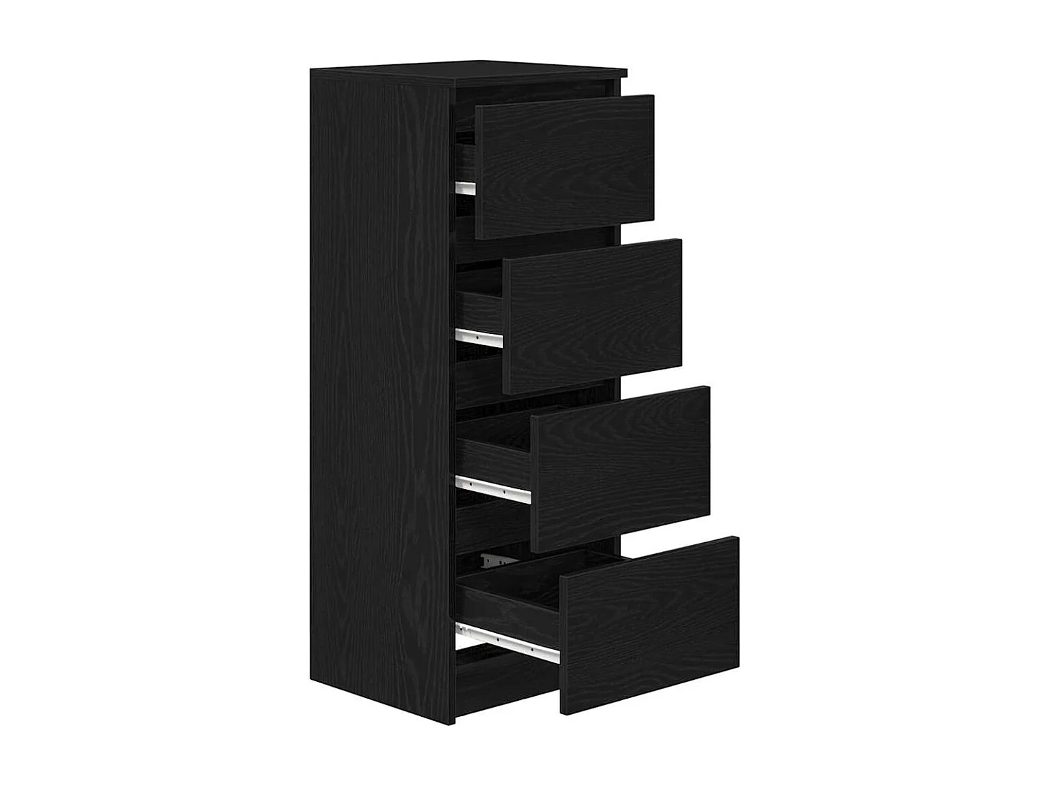 Buffet chêne noir 37,5x35x99 cm bois d'ingénierie