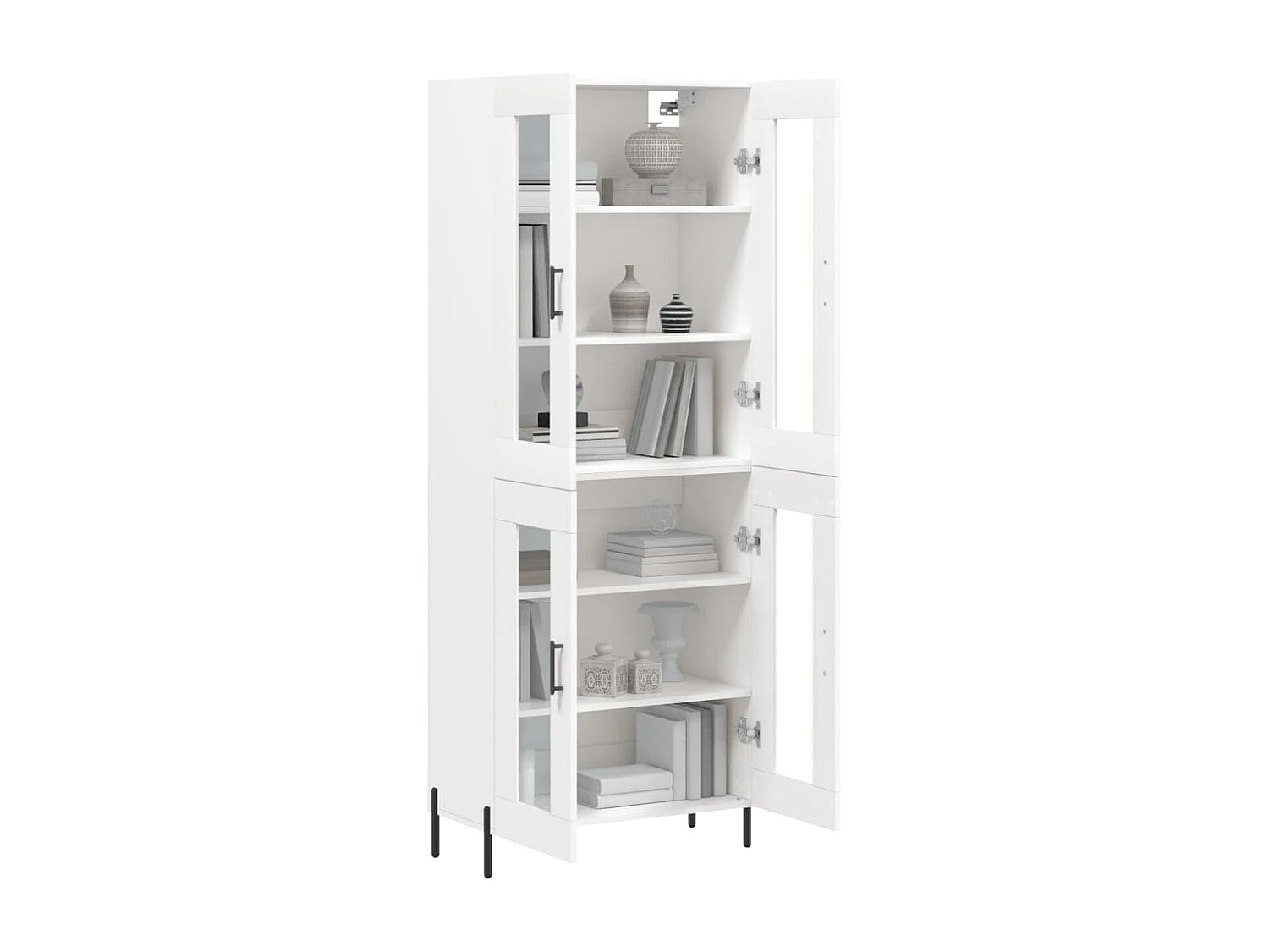 Buffet haut Blanc 69,5x34x180 cm Bois d'ingénierie