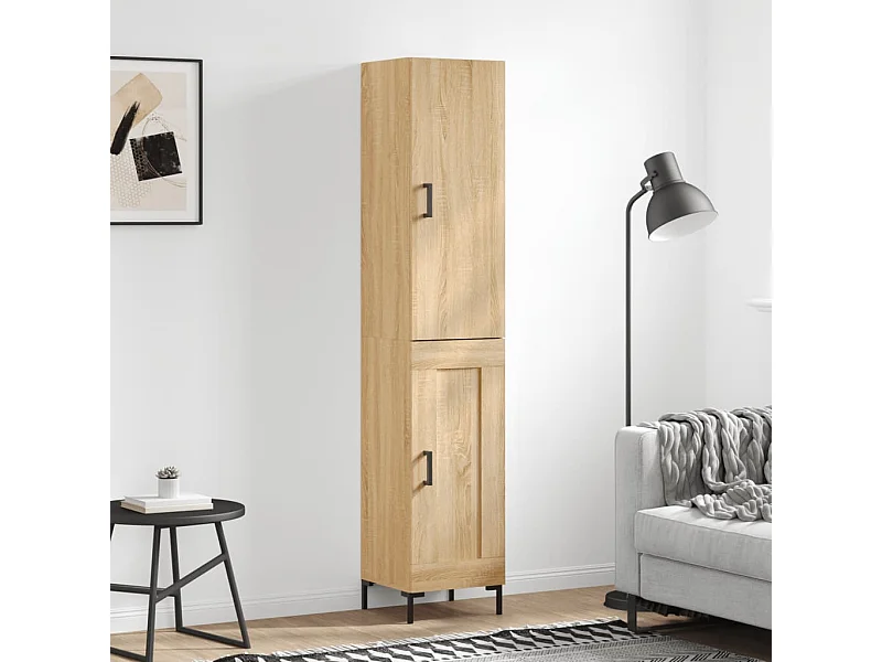 Hoog dressoir Sonoma eiken 34,5x34x180 cm Technisch hout