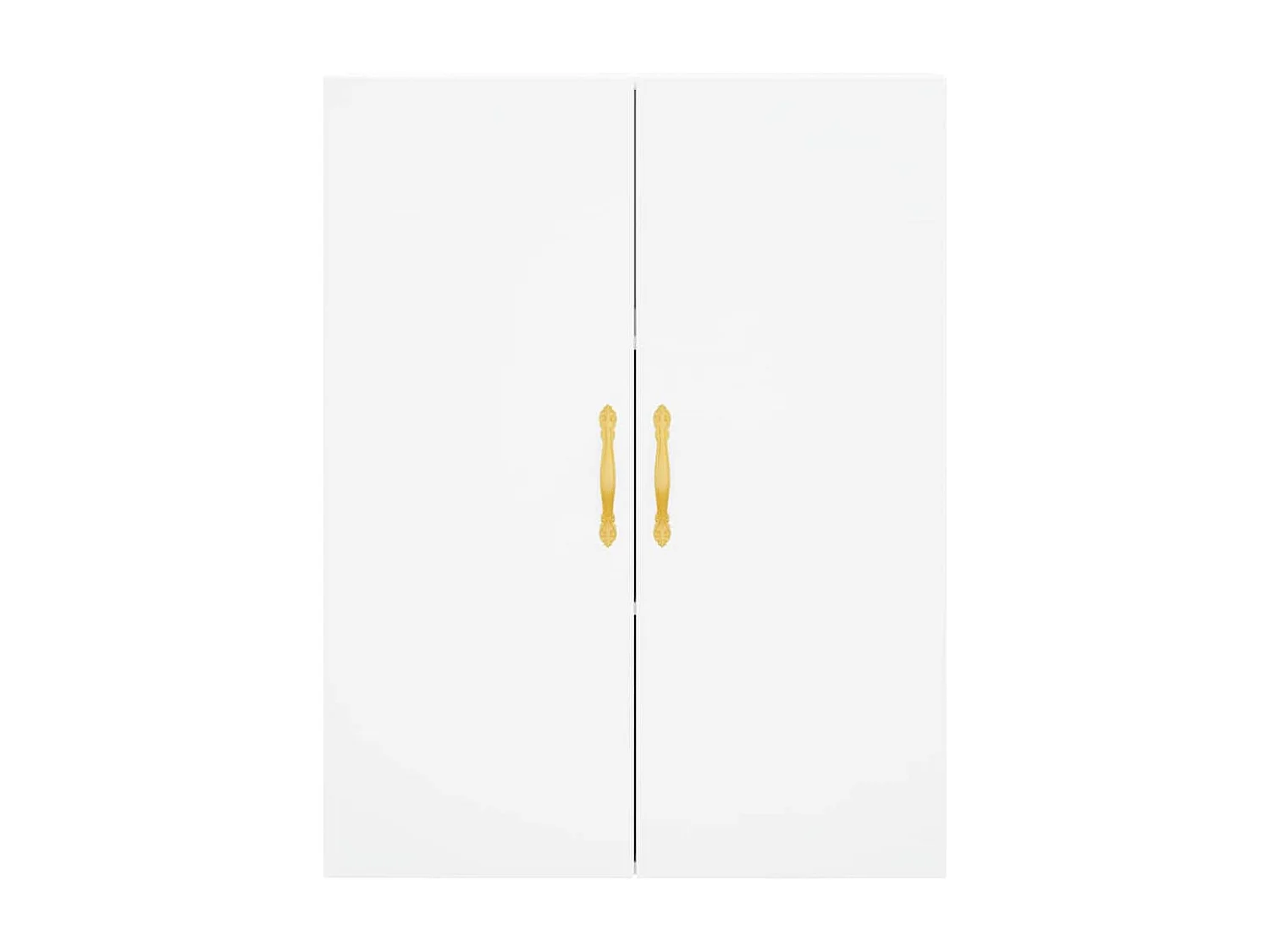 Weißes hohes Sideboard 69,5 x 34 x 180 cm Holzwerkstoff