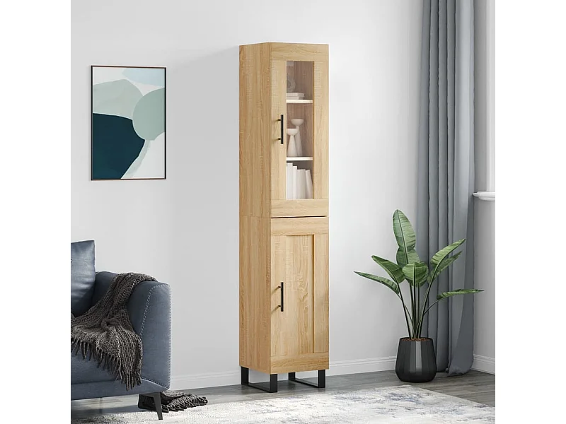 Credenza alta in rovere Sonoma 34,5x34x180 cm Legno ingegnerizzato