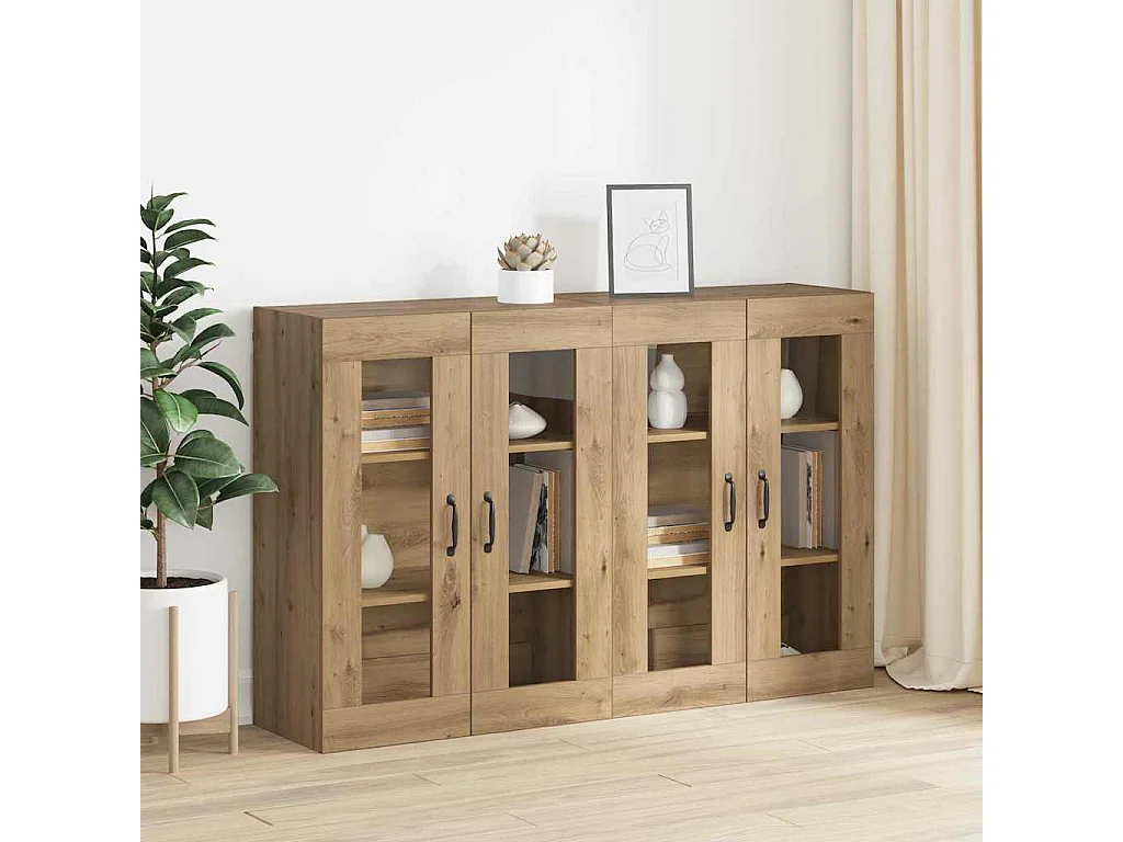 Pensili 2 pezzi in rovere fatti a mano 69,5 x 34 x 90 cm