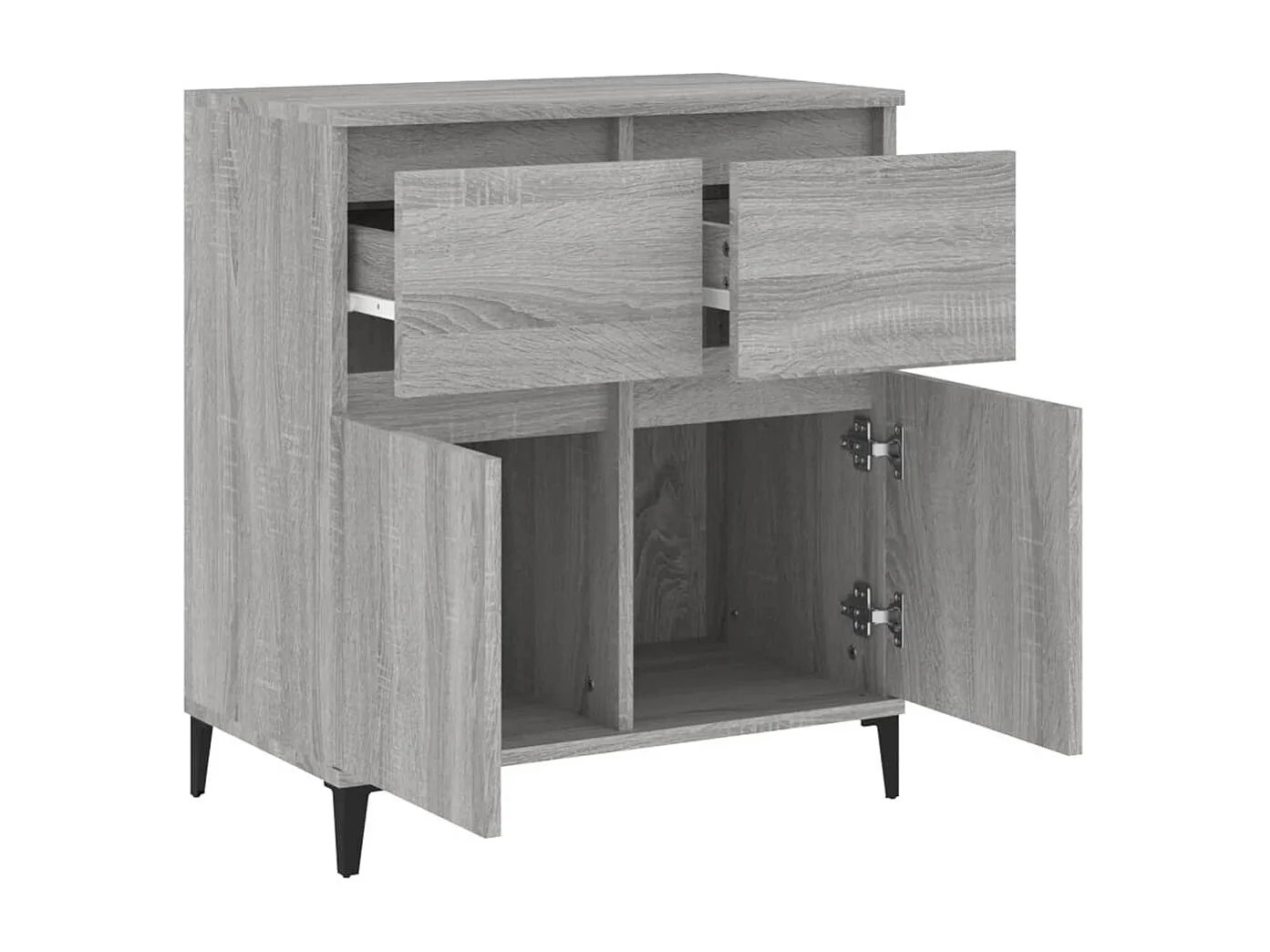 Credenza Sonoma grigia 60x35x70 cm Legno ingegnerizzato