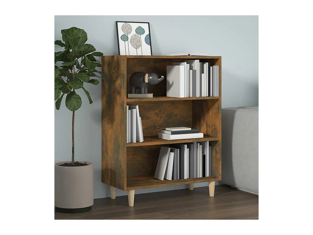 Buffet Chêne fumé 69,5x32,5x90 cm Bois d'ingénierie