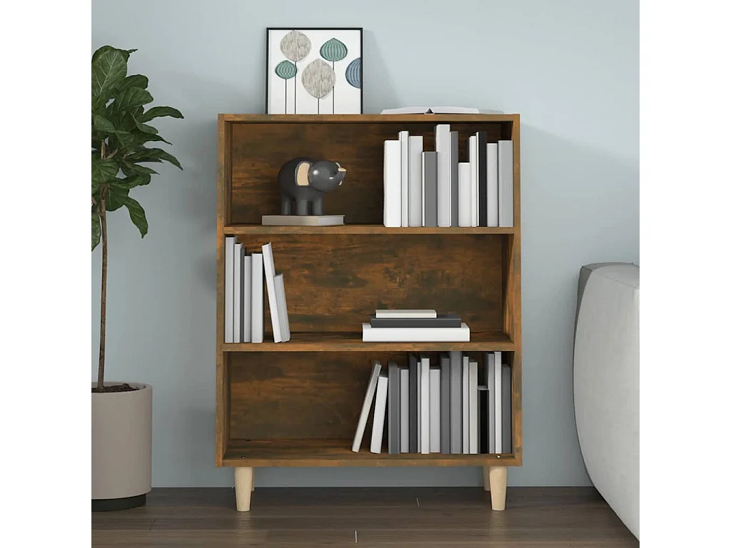 Buffet Chêne fumé 69,5x32,5x90 cm Bois d'ingénierie