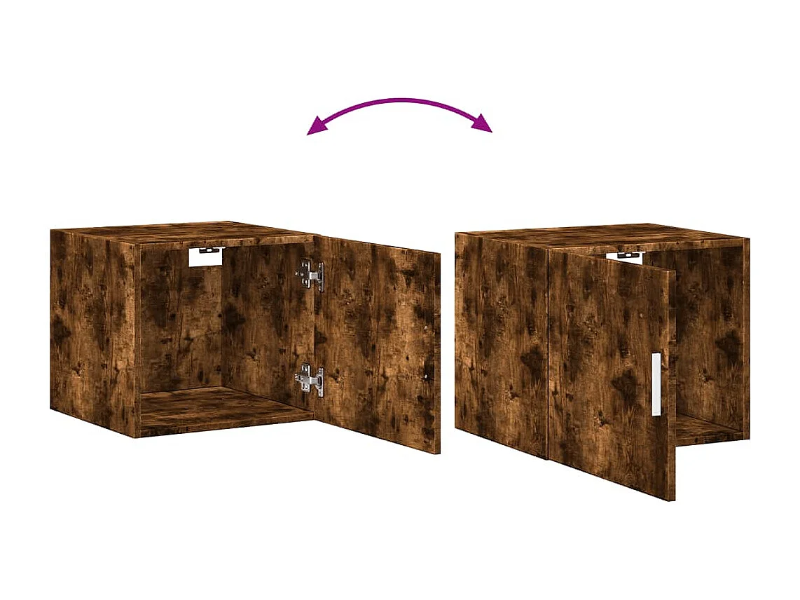 Armoire murale chêne fumé 45x42,5x40 cm bois d'ingénierie