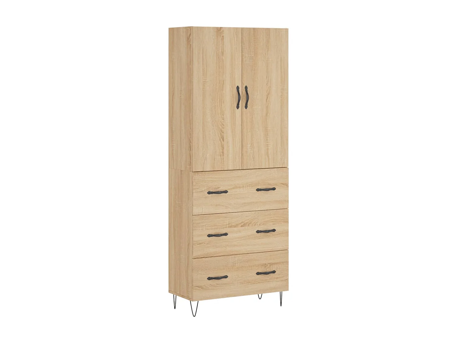 Buffet haut Chêne sonoma 69,5x34x180 cm Bois d'ingénierie