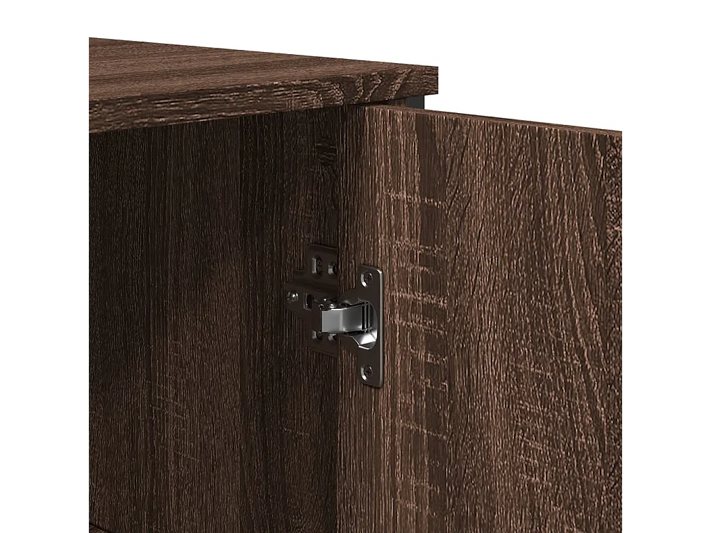 Credenza in rovere marrone 78x35,5x74,5 cm in legno ingegnerizzato