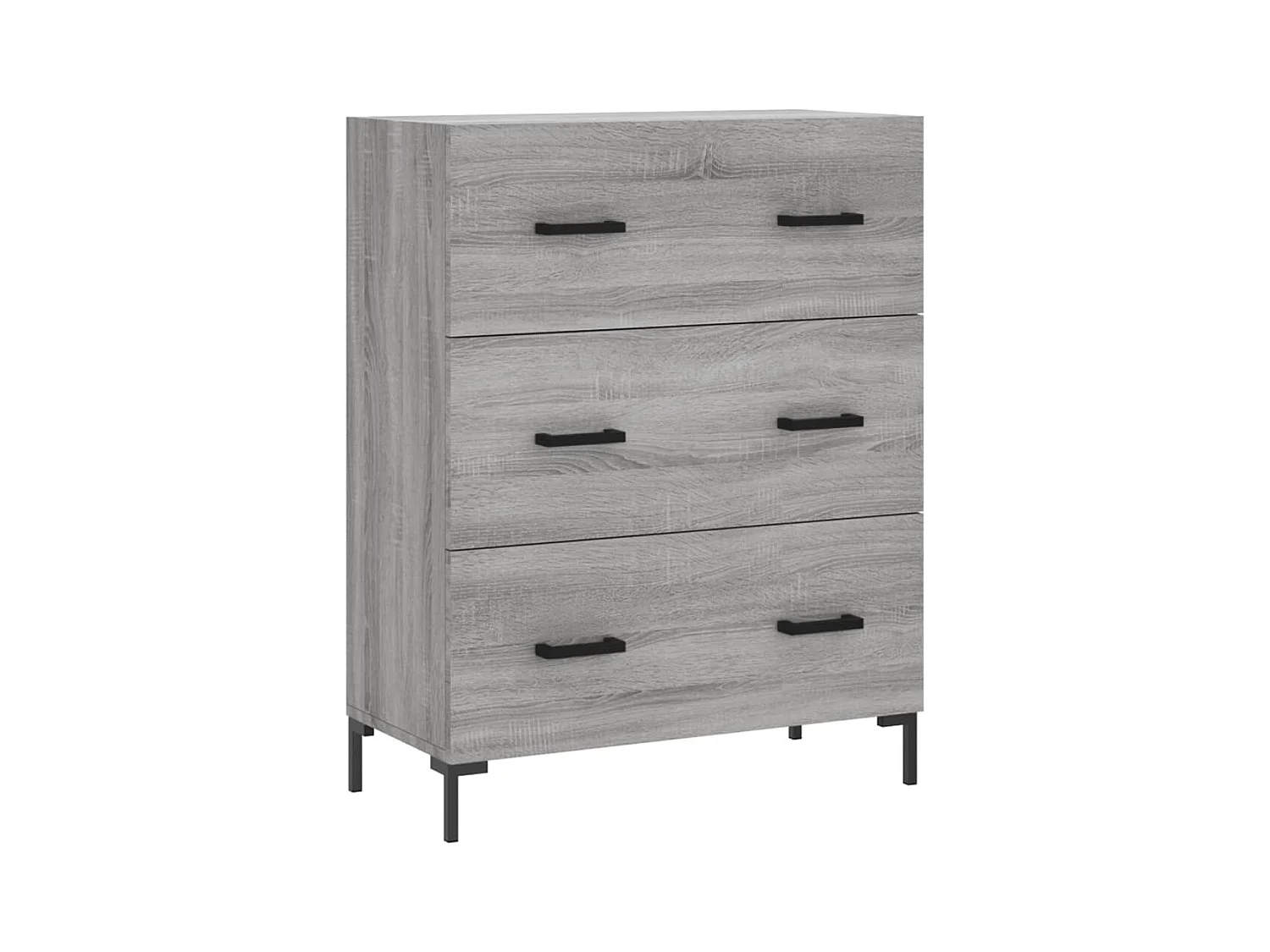 Sonoma hoog dressoir grijs 69,5x34x180 cm Technisch hout