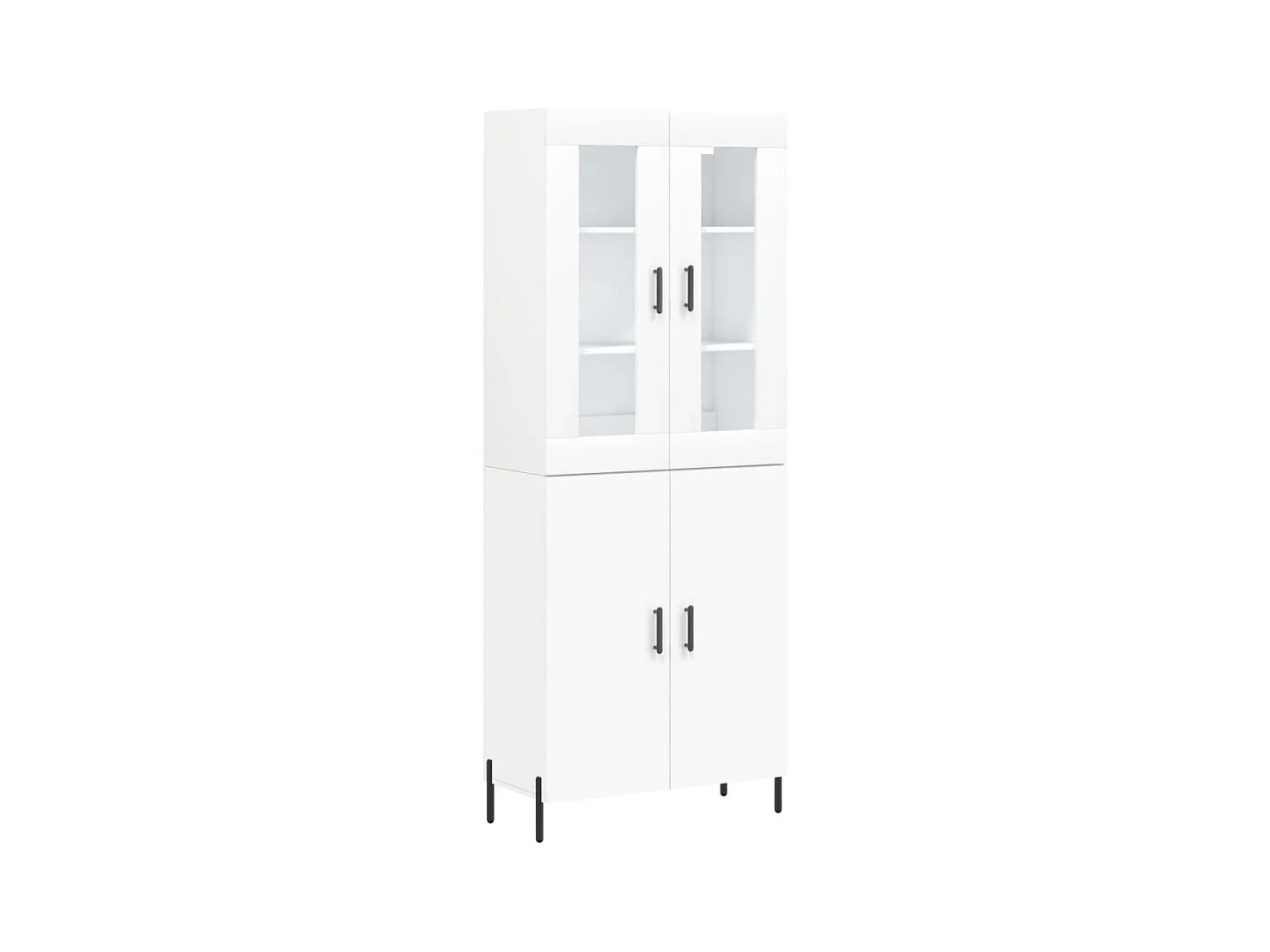 Wit hoog dressoir 69,5x34x180 cm Technisch hout