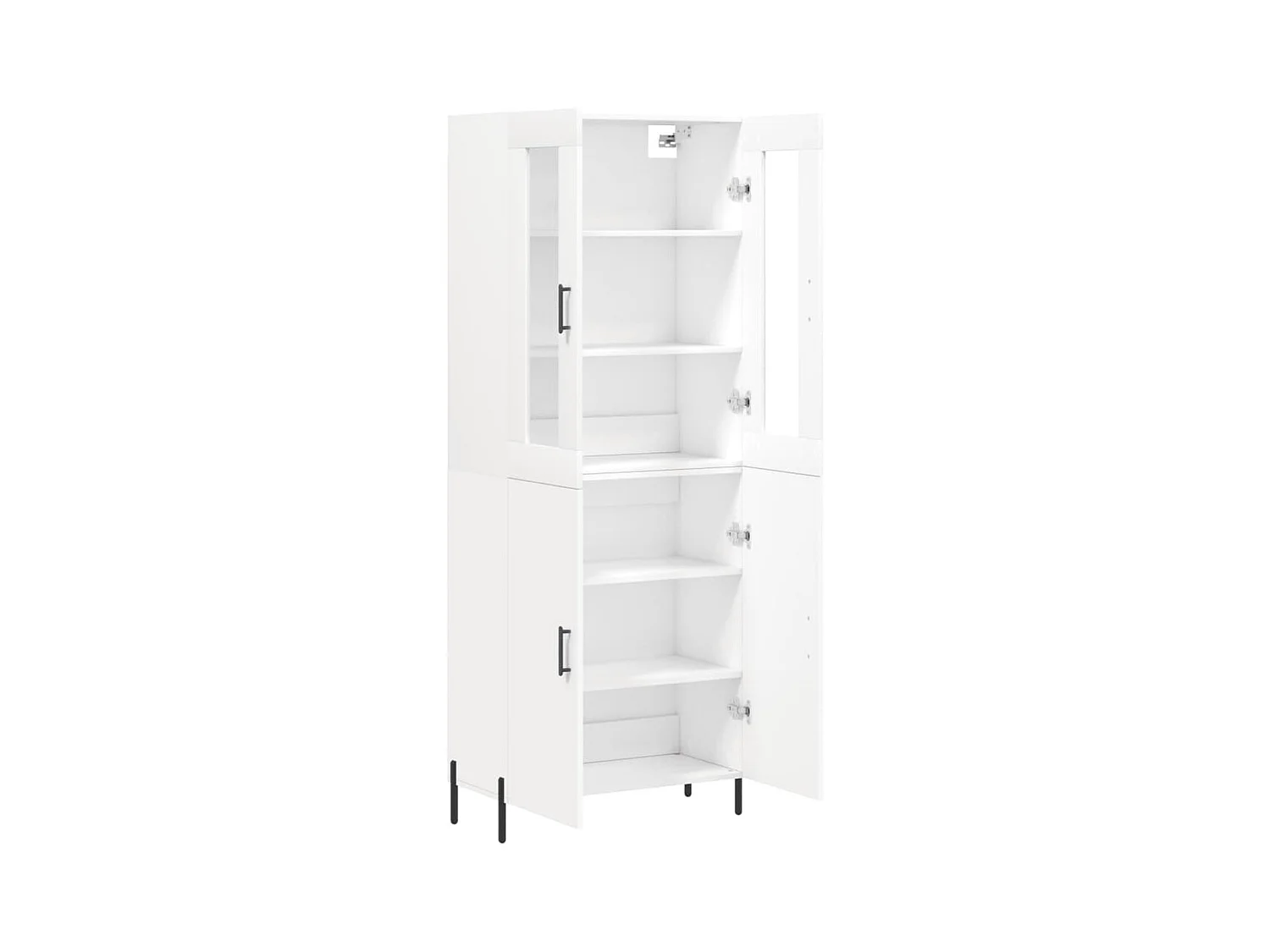 Wit hoog dressoir 69,5x34x180 cm Technisch hout