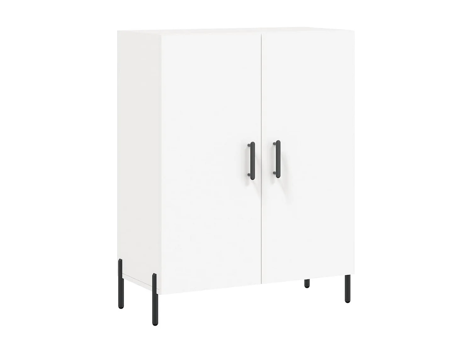 Credenza alta bianca 69,5x34x180 cm Legno ingegnerizzato