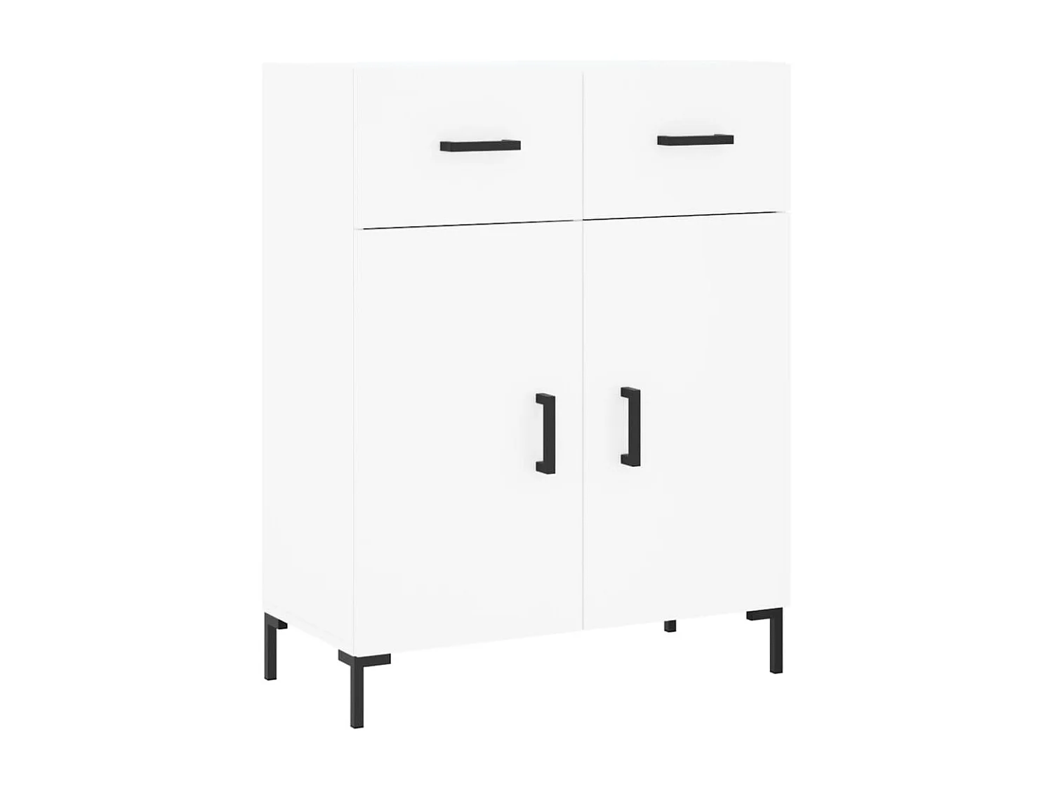 Credenza alta bianca 69,5x34x180 cm Legno ingegnerizzato