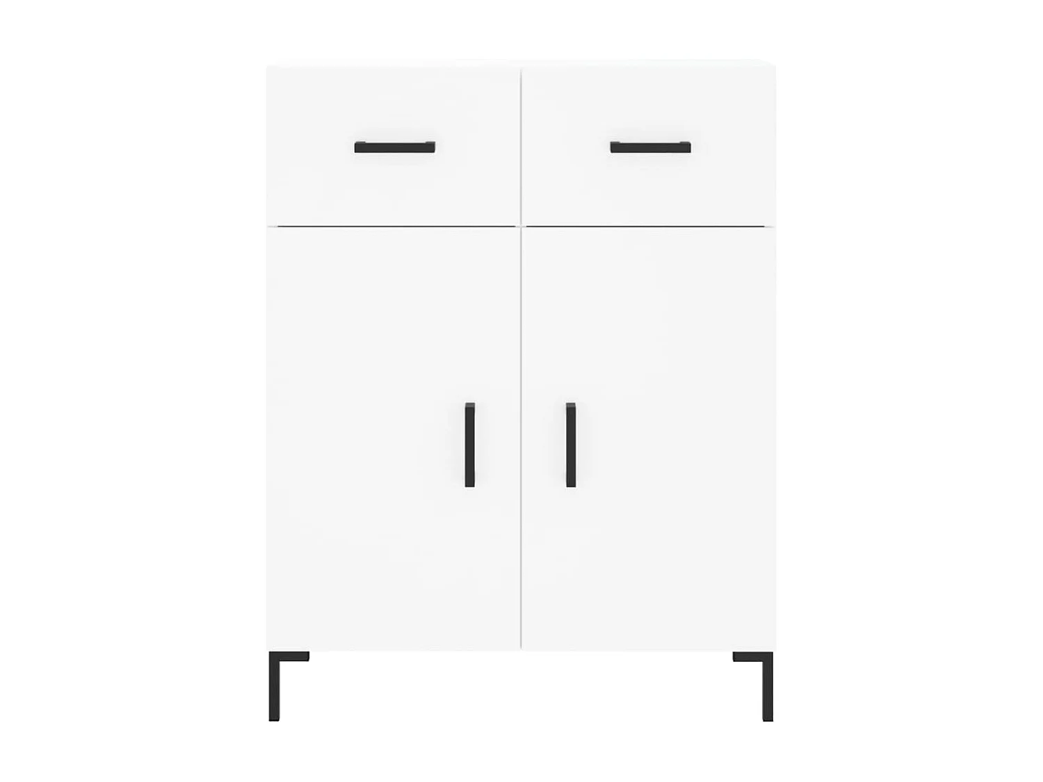 Credenza alta bianca 69,5x34x180 cm Legno ingegnerizzato