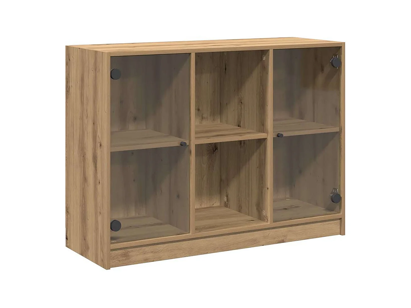 Buffet chêne artisanal 102x37x75,5 cm bois d'ingénierie