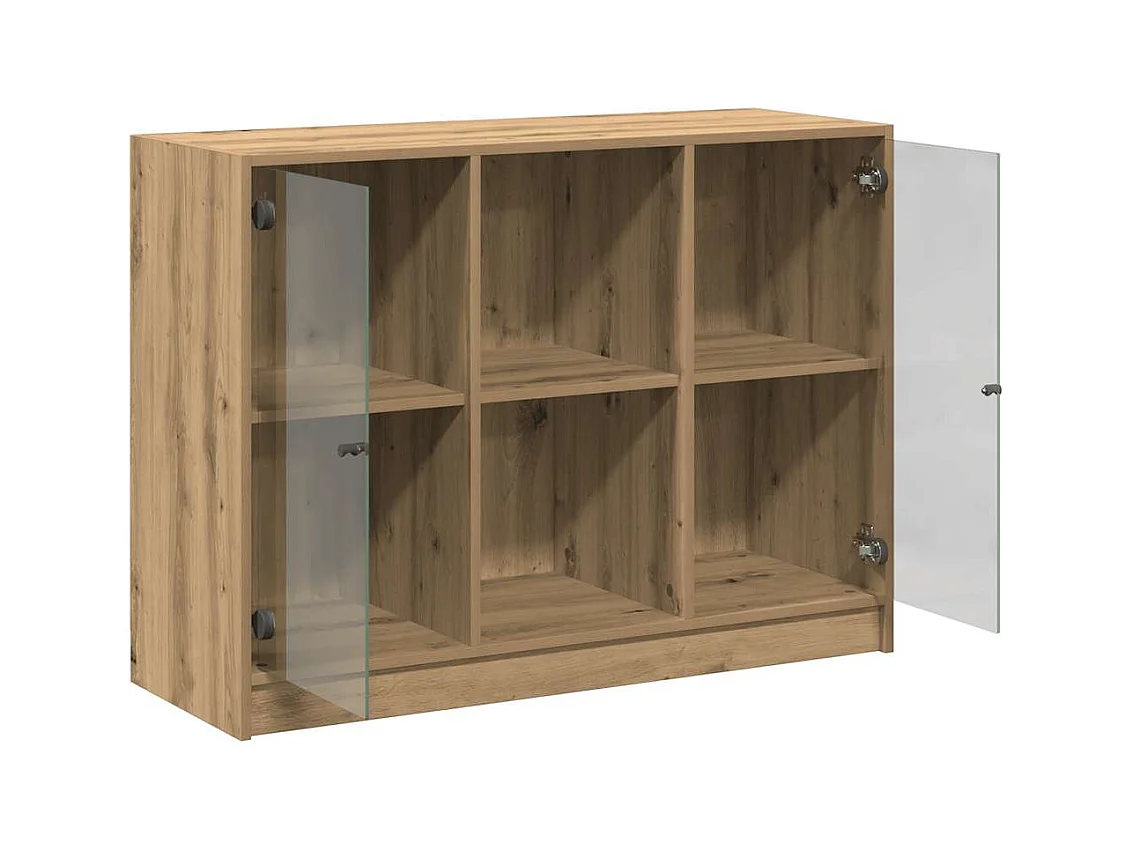 Buffet chêne artisanal 102x37x75,5 cm bois d'ingénierie