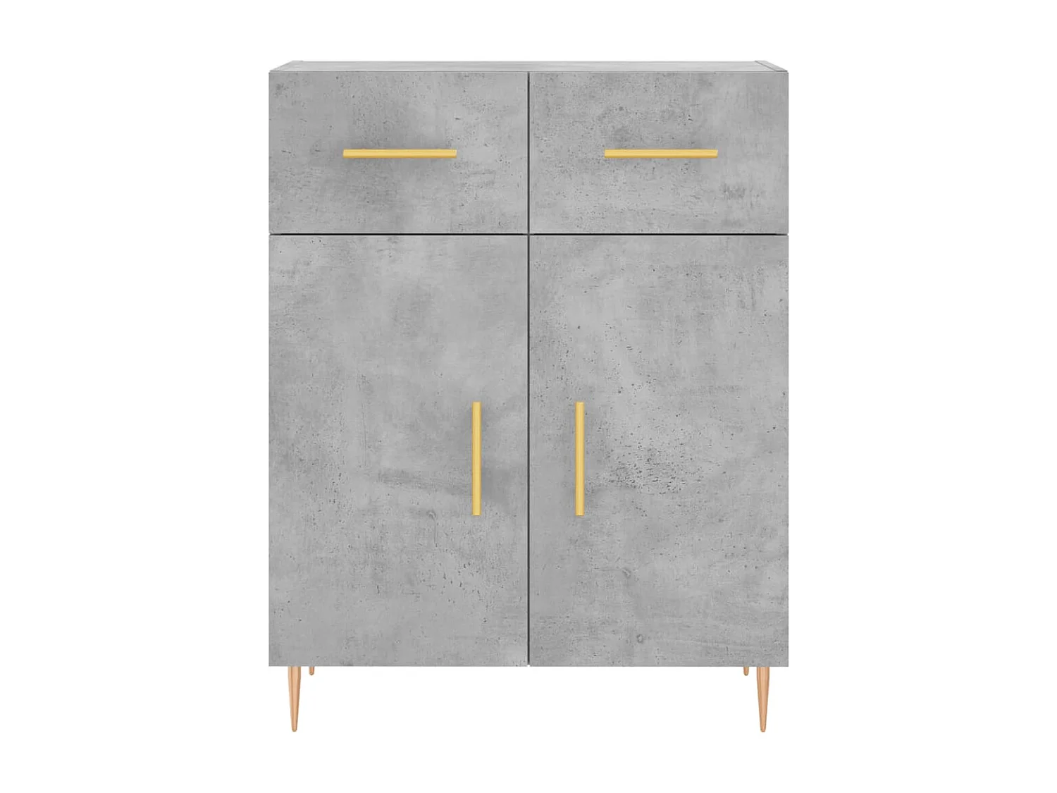 Credenza alta Grigio cemento 69,5x34x180 cm Legno ingegnerizzato