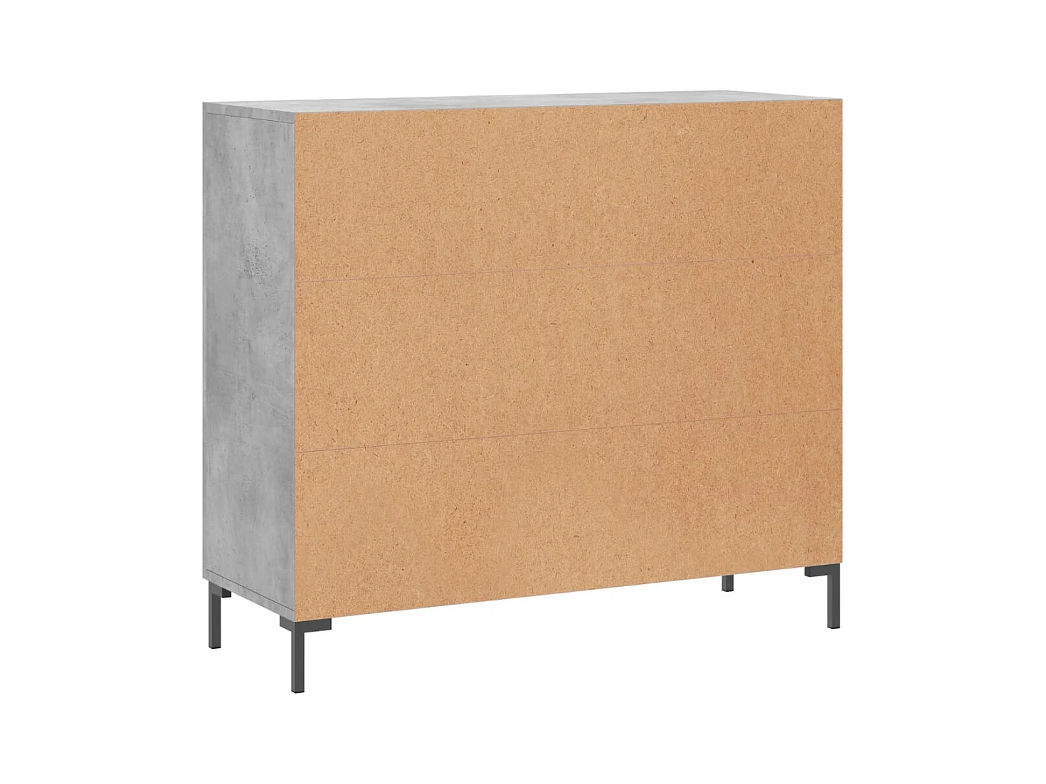 Buffet gris béton 90x34x80 cm bois d'ingénierie