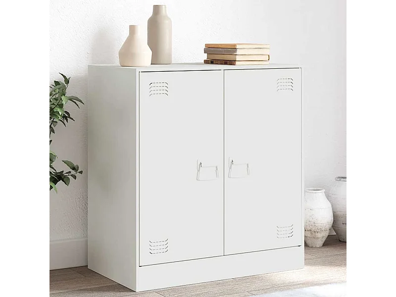 Wit dressoir 67x39x73 cm staal