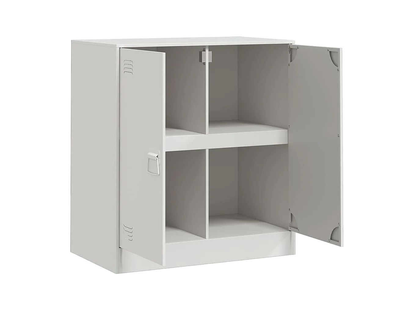 Wit dressoir 67x39x73 cm staal