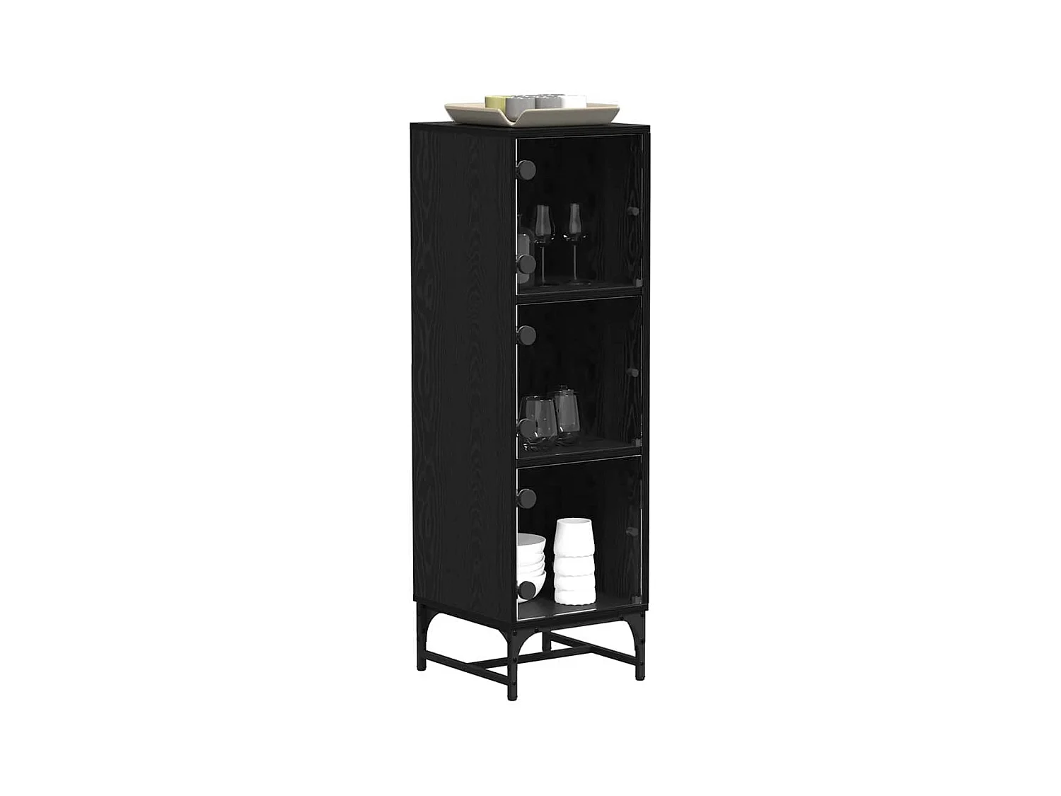 Haut Armoire Chêne noir 35 x 37 x 117 cm Bois d'ingénierie